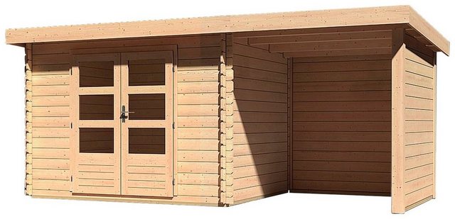 Woodfeeling Bastrup 3 Gartenhaus, inkl. Schleppdach, Seiten- und Rückwand