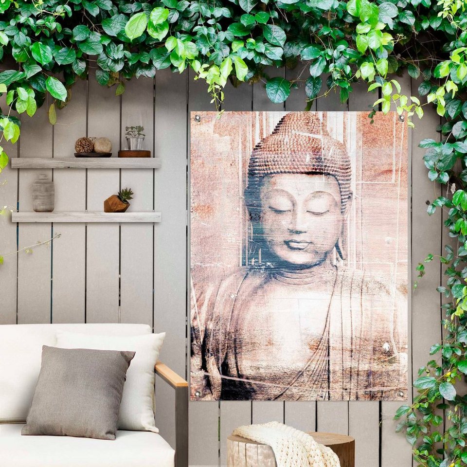 Reinders! Poster Buddha, Aufhängung mittels Schrauben, Haken oder  Gummibändern