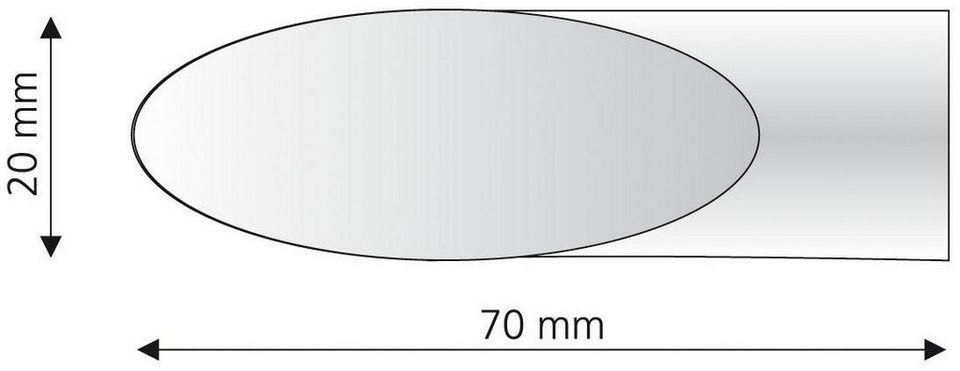Gardinenstangen-Endstück Cut, Liedeco, Gardinen, (Set, 2-St), für Gardinenstangen  Ø 16 mm, Geeignet für Gardinenstangen, Rohre mit Ø 16 mm