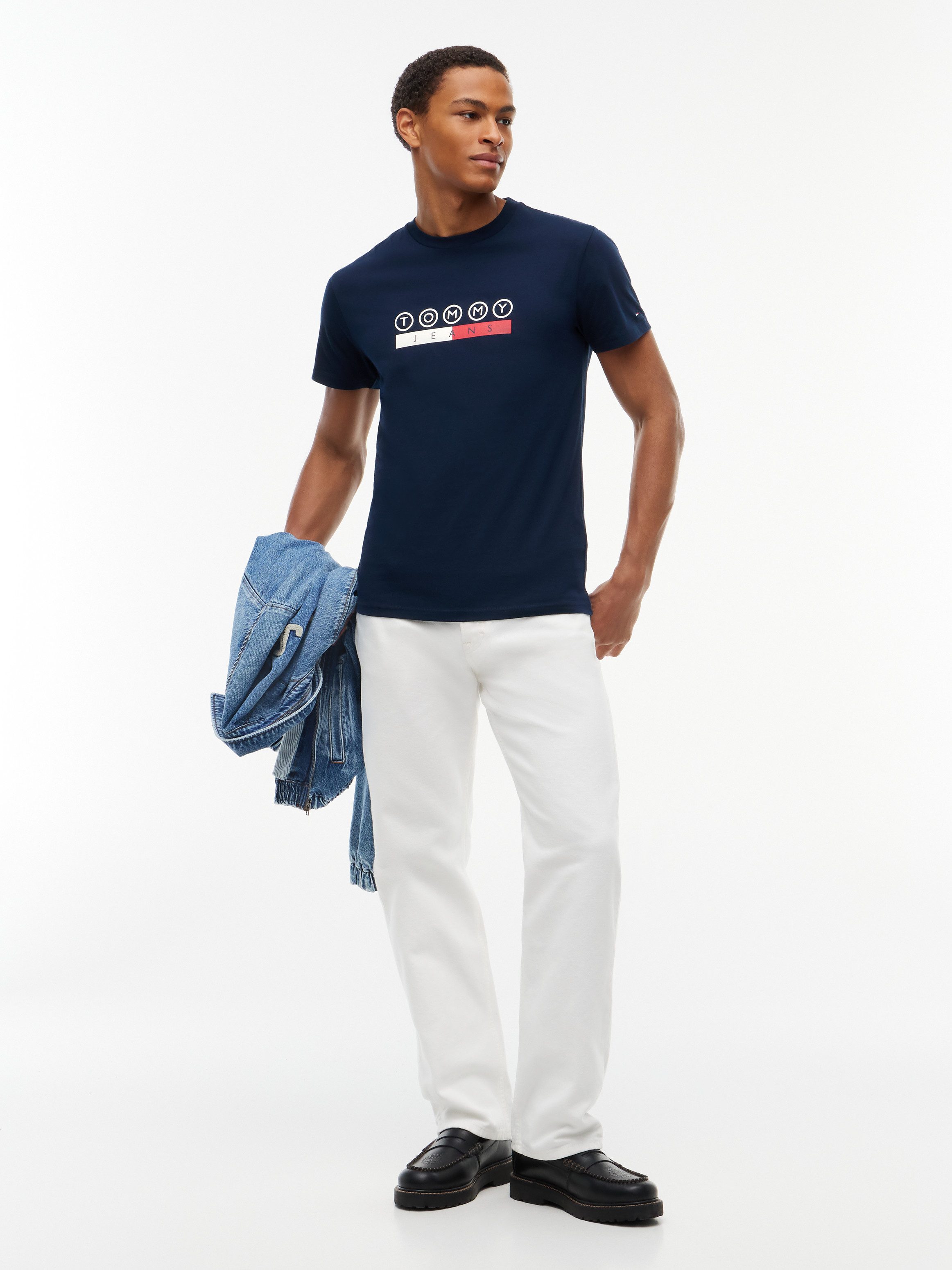Tommy Jeans T-Shirt SLIM PLAY TEE Slim fit mit Markenprint – Bild 4 von 5