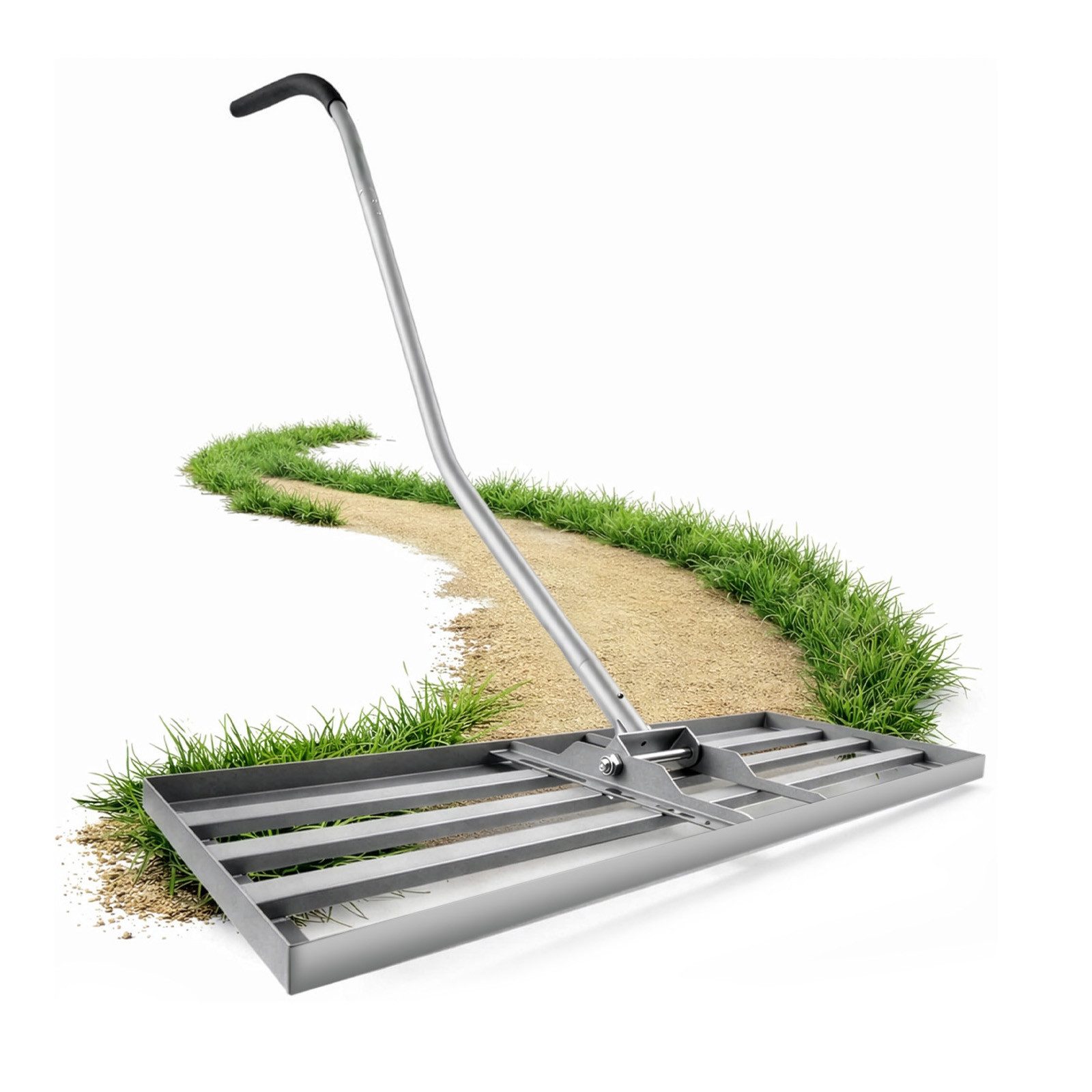 Youyijia Gartenrechen Ergonomischer Rasenrechen mit Klicksystem,Rasenrechen, Gartenrechen