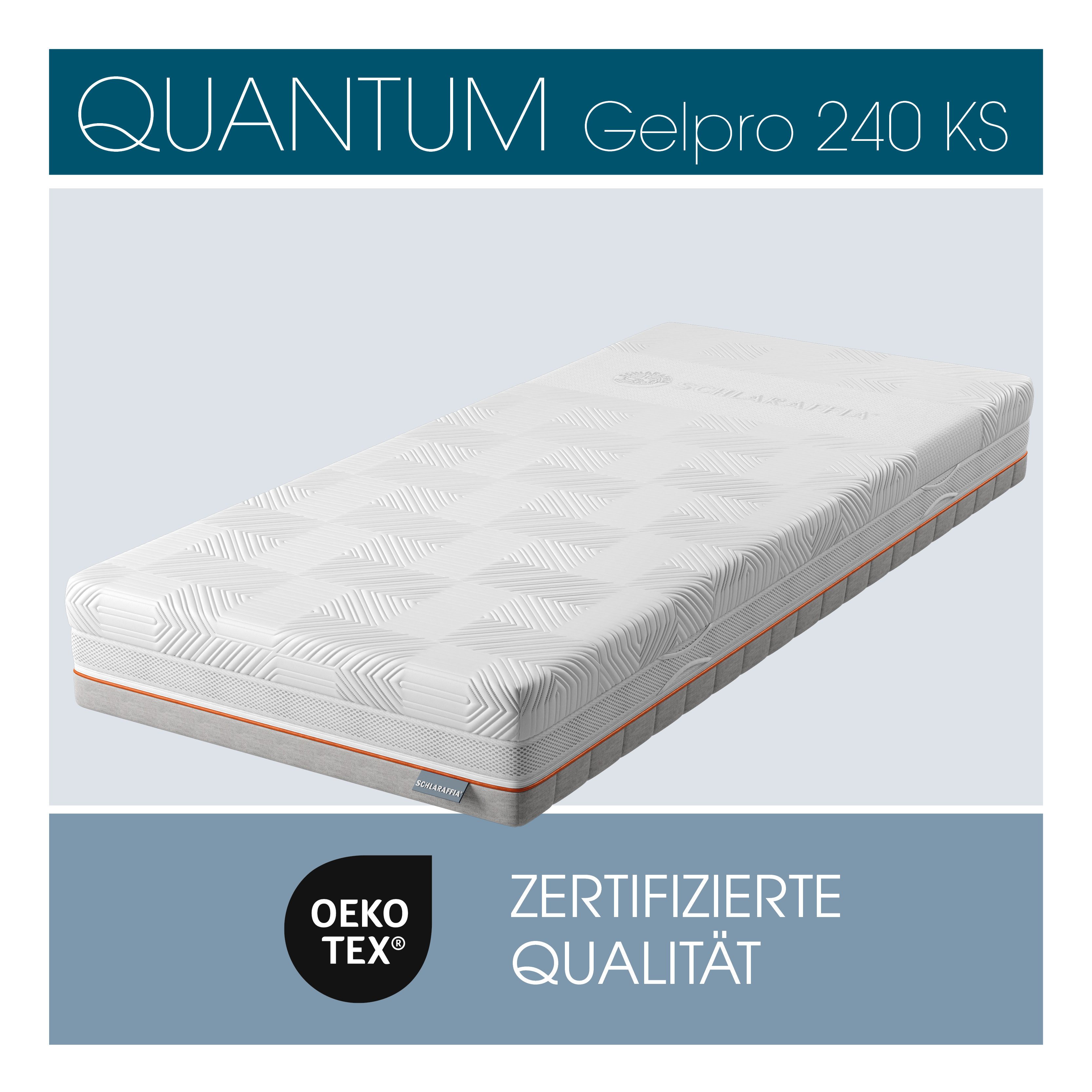 Kaltschaummatratze Matratze, 7 Zonen, GelPro Quantum 240, Kaltschaummatratze 90x200 cm, Schlaraffia, 24 cm hoch, Gelschaumauflage, patentierte Rhombo-therm Tech – Bild 5 von 5