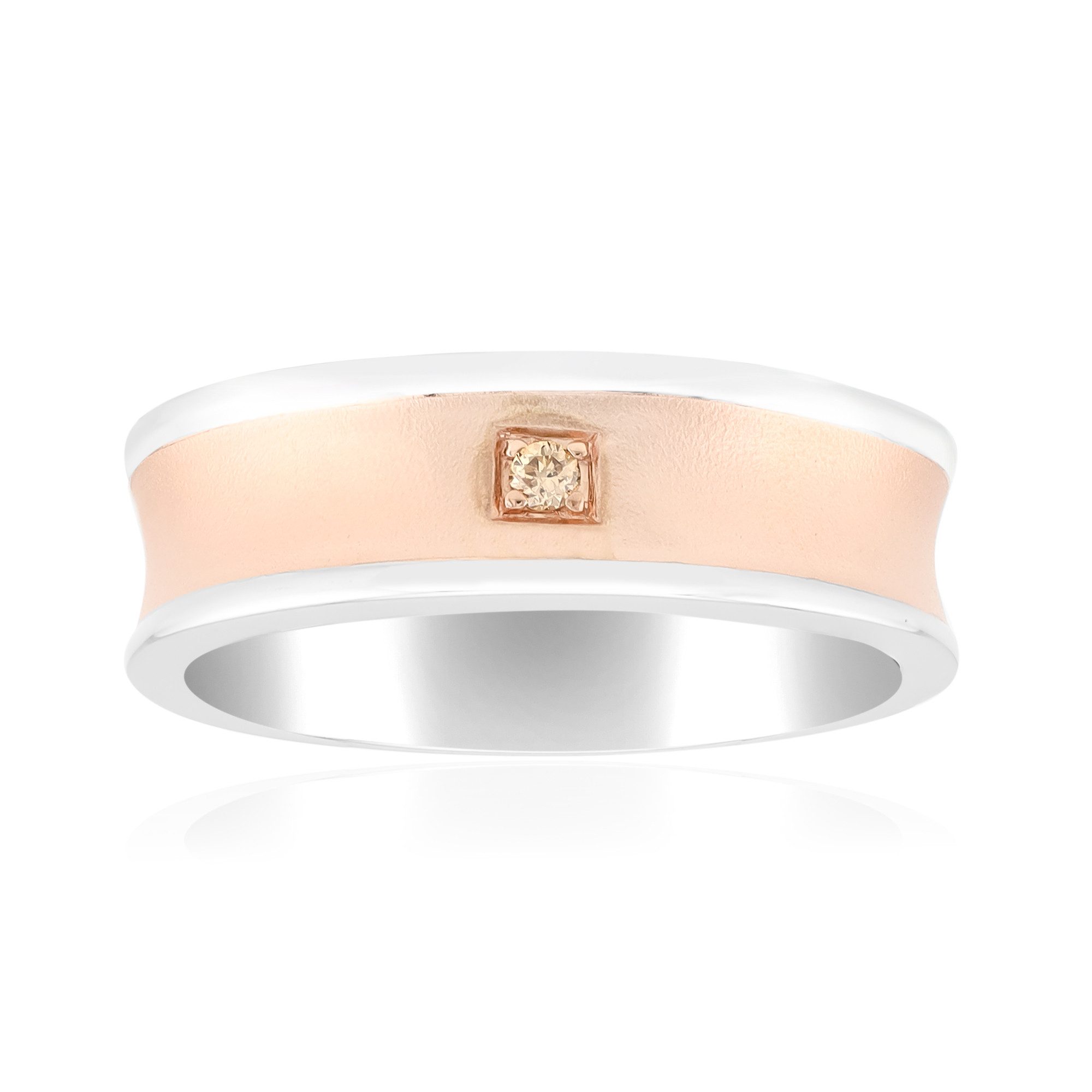 Cavill Diamantring Cavill Ring 0,02 ct Argyle Rose Diamant 925 Sterlingsilber bicolor (1-tlg)