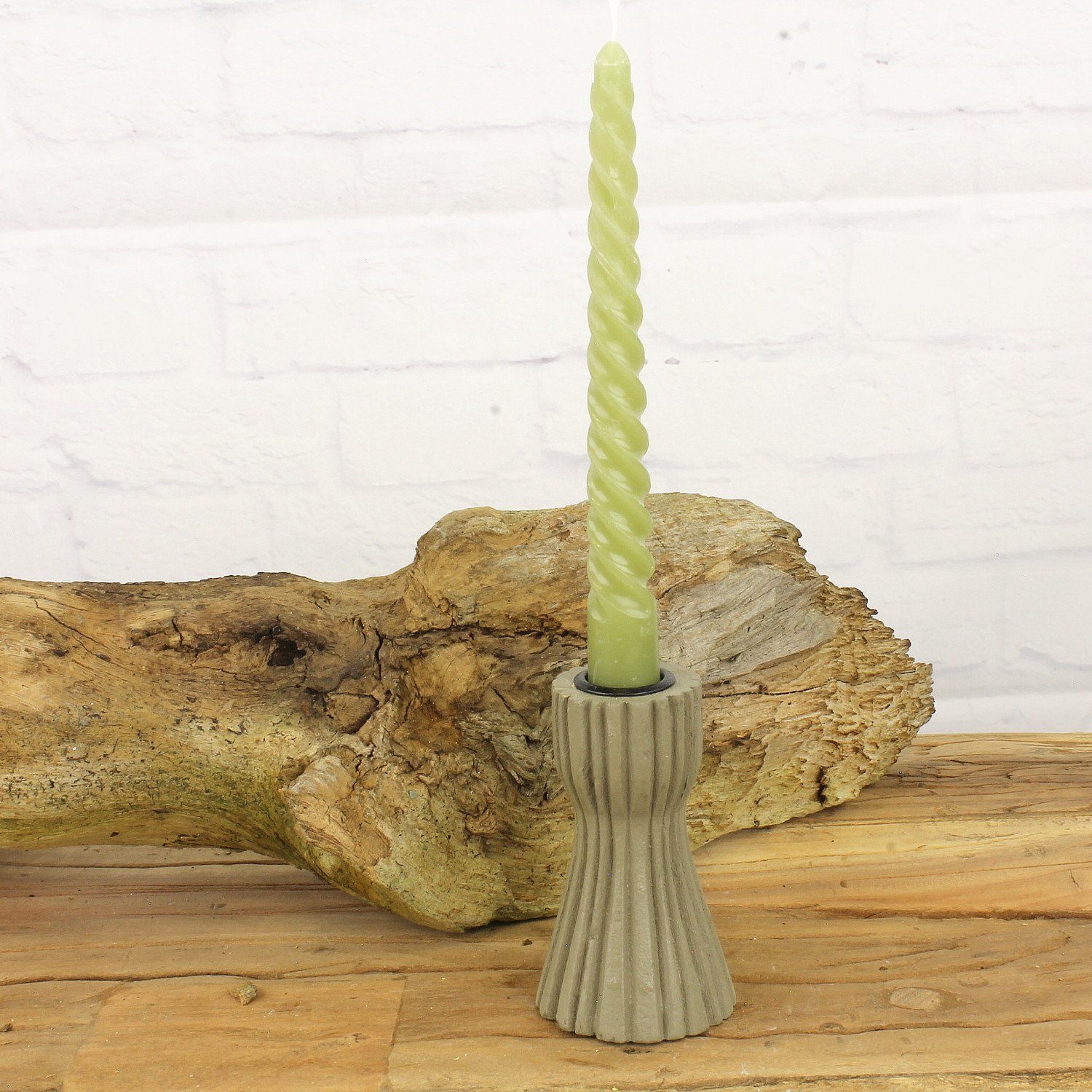 Macosa Home Tafelkerze 8er Set Spiralkerzen Grün 19 cm Dekokerzen Stabkerze günstig online kaufen