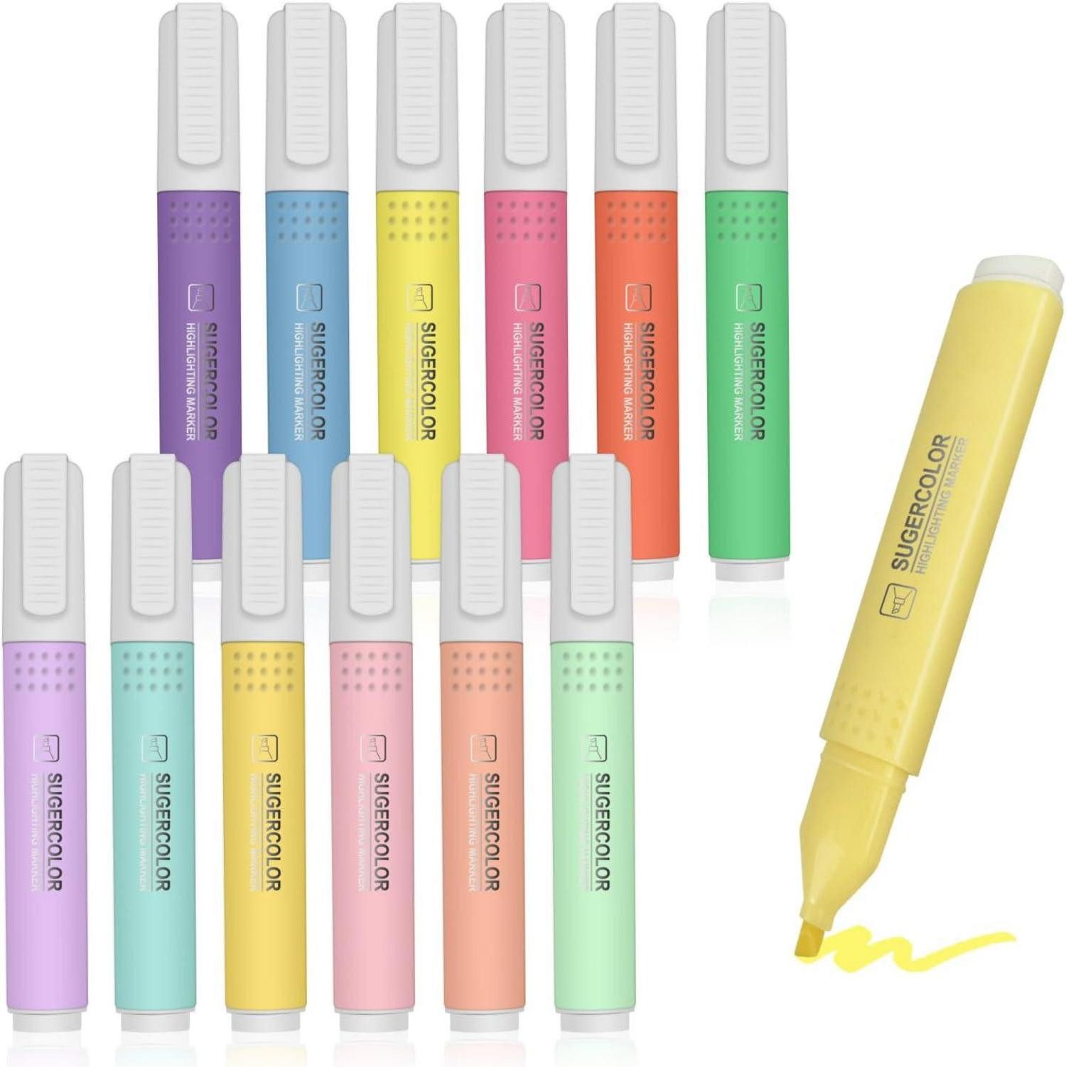 Marker Textmarker Set 12 Stück Highlighter Pen Marker Pastell Stifte Bibel