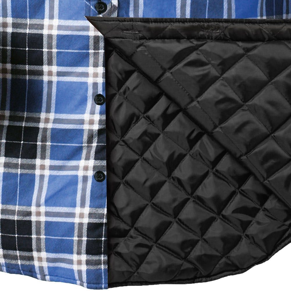 Craftland Thermohemd Flanellhemd Holzfällerhemd Arbeitshemd blau kariert modisches, warmhaltendes Arbeitshemd – Bild 2 von 2