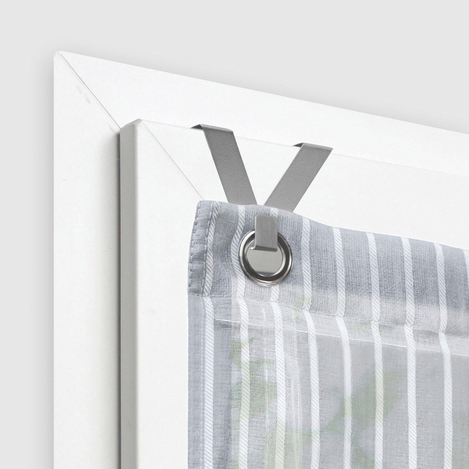 Good Life Gardinenhaken Riva, Gardinen, Raffrollos, Vorhänge, (Packung, 2-St), V-Haken, zum Aufsetzen auf Fenster- und Türrahmen