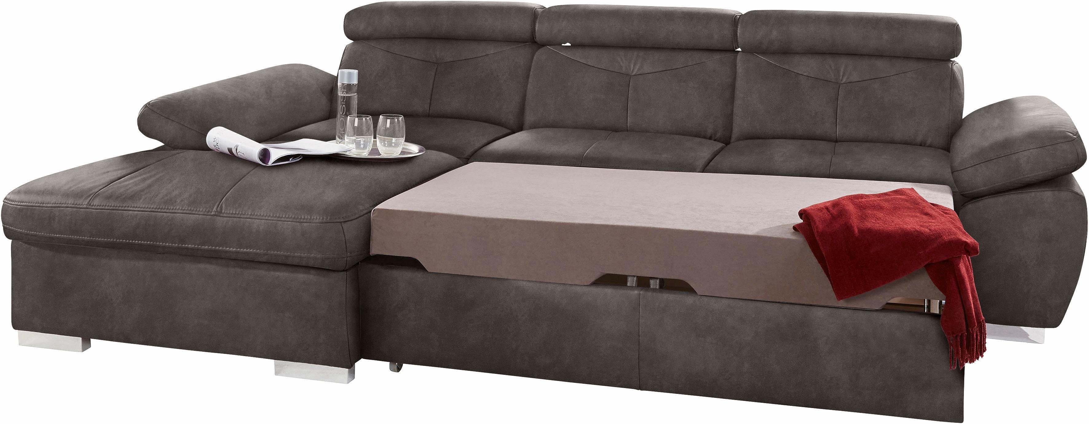 exxpo - sofa fashion Ecksofa "Spring, super bequem, mit Armteil- und Kopfte günstig online kaufen