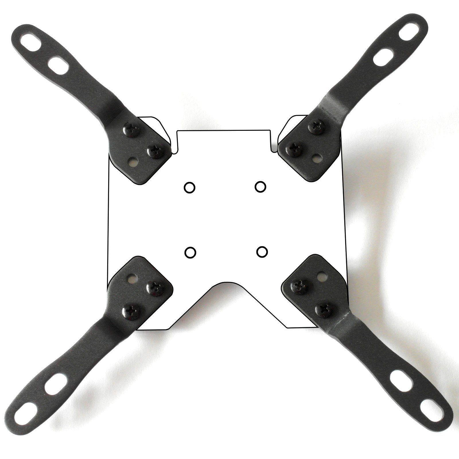 Drall Instruments TV-Wandhalterung AD6N, (4-tlg., Monitor VESA Adapter Erweiterung von 100 x 100 auf bis zu 200 x 200)