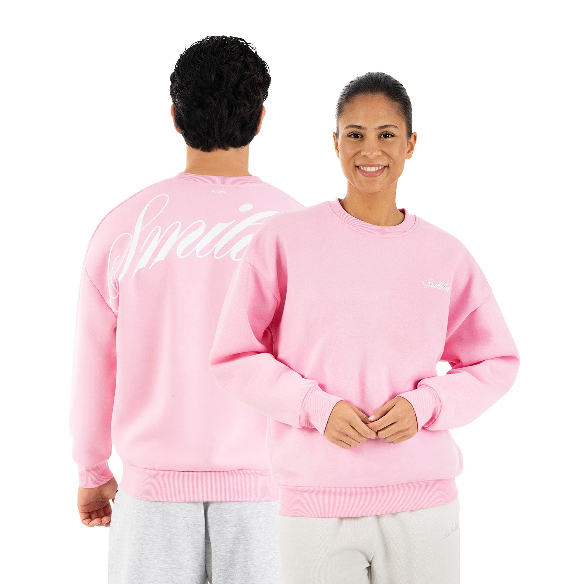 Smilodox Sweatshirt Feyd, Pullover Unisex Oversize Sweater mit Backprint & Logo weiches Material, Rippbündchen, Rundhals, Streetwear