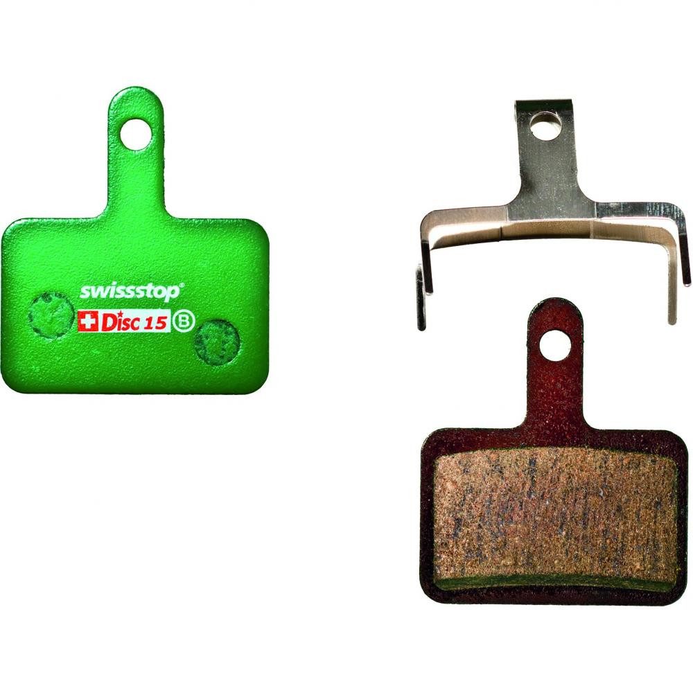 SwissStop Scheibenbremse SwissStop 15 C Disc Bremsbeläge Grün - Organische Shimano Bremsbeläge