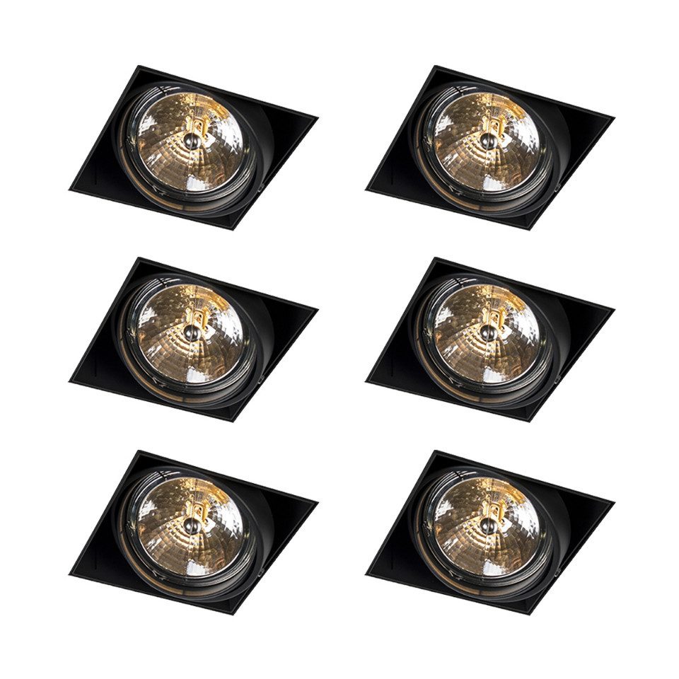 Qazqa LED Einbaustrahler 94363, ohne Leuchtmittel, G53, Stahl, 1-flammig