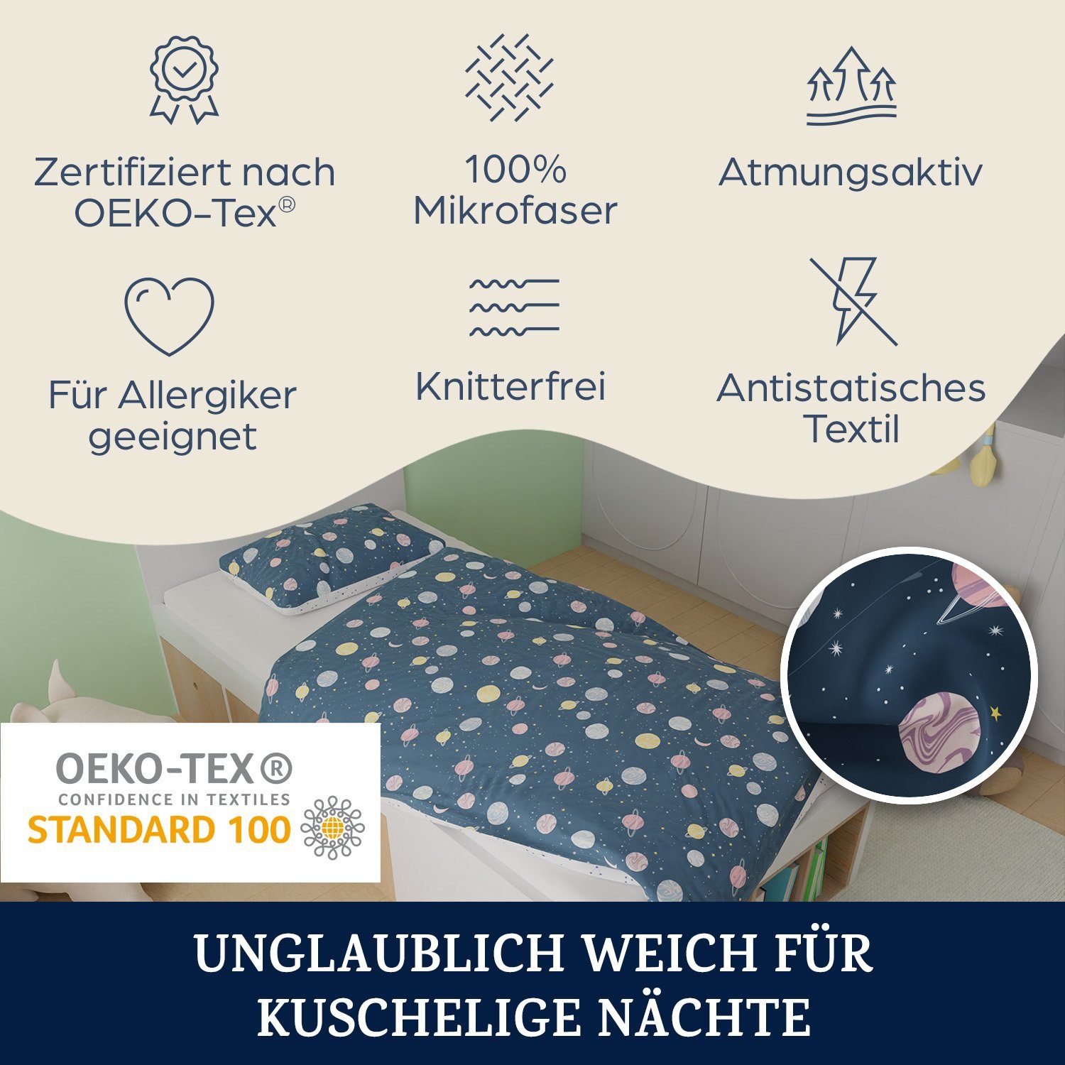 sleepwise Bettwäsche Soft Wonder Kids-Edition Bettwäsche, Polyester, 2 teilig