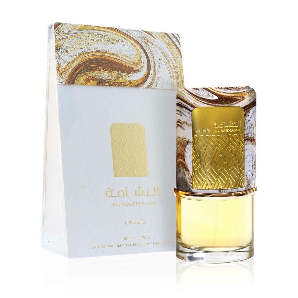 Lattafa Eau de Parfum Al Nashama, Glasflakon, Parfüm EDP, Unisex Duft