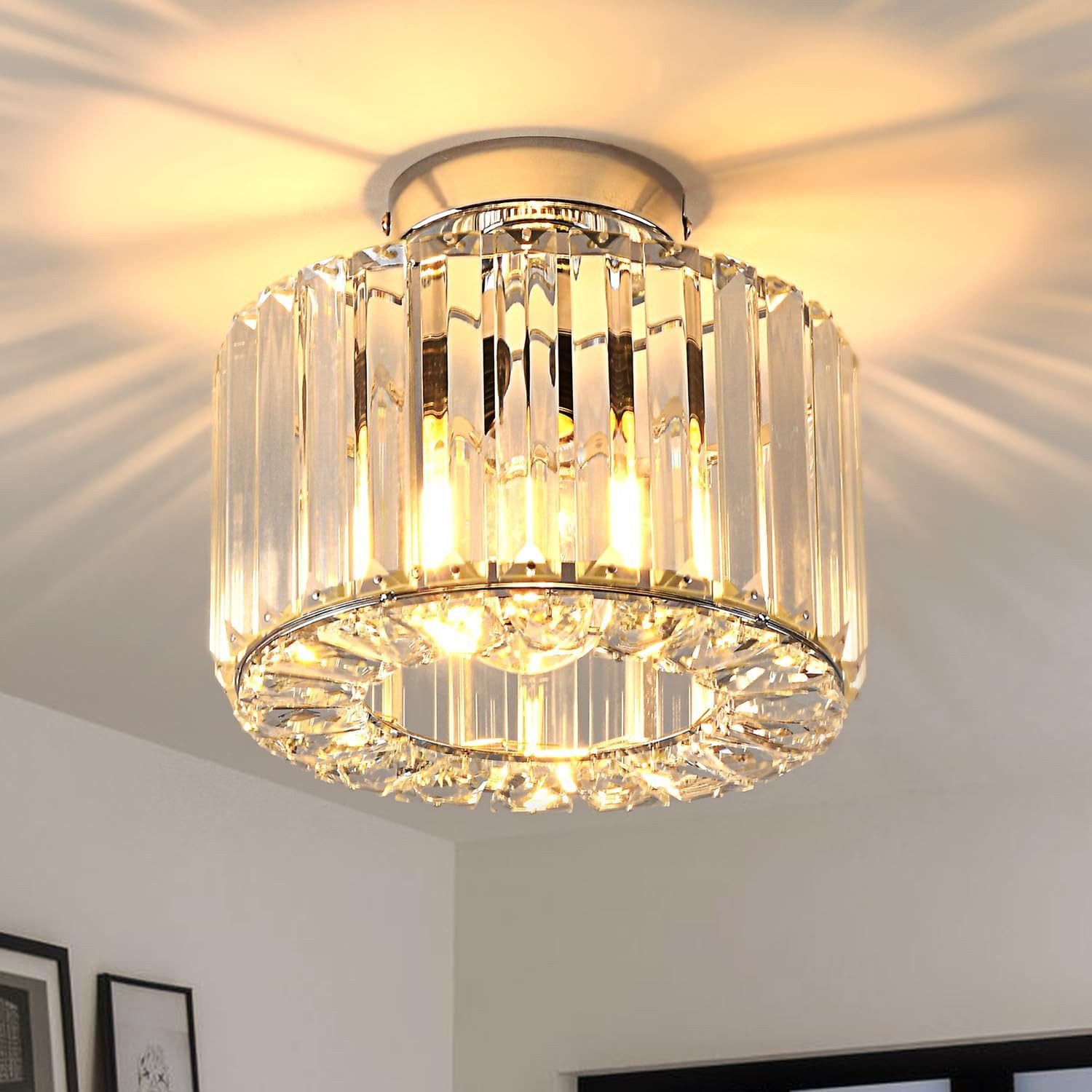 BlingBin Kronleuchter Kristall Deckenleuchte, Ø23cm Kronleuchter günstig online kaufen