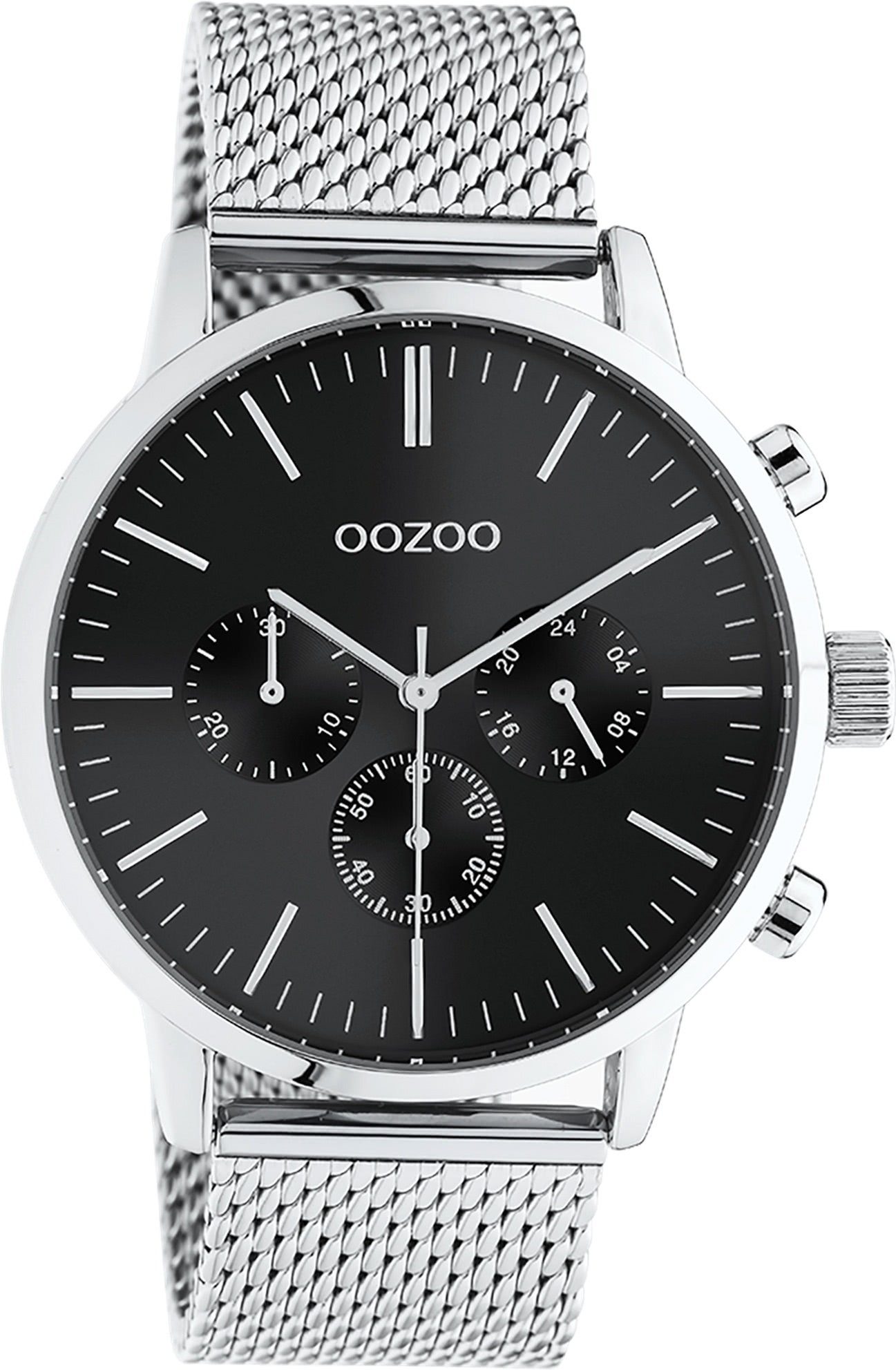 Quarzuhr Oozoo Unisex Armbanduhr silber Analog