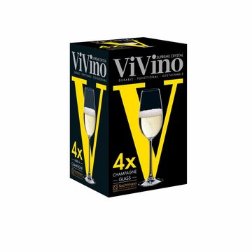 Nachtmann Champagnerglas ViVino 4-tlg., Kristallglas