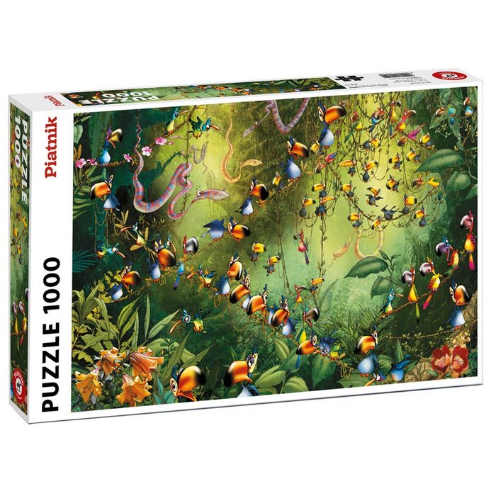Piatnik Puzzle Francois Ruyer Tukans im Dschungel 1000 Teile 1000 Puzzleteile