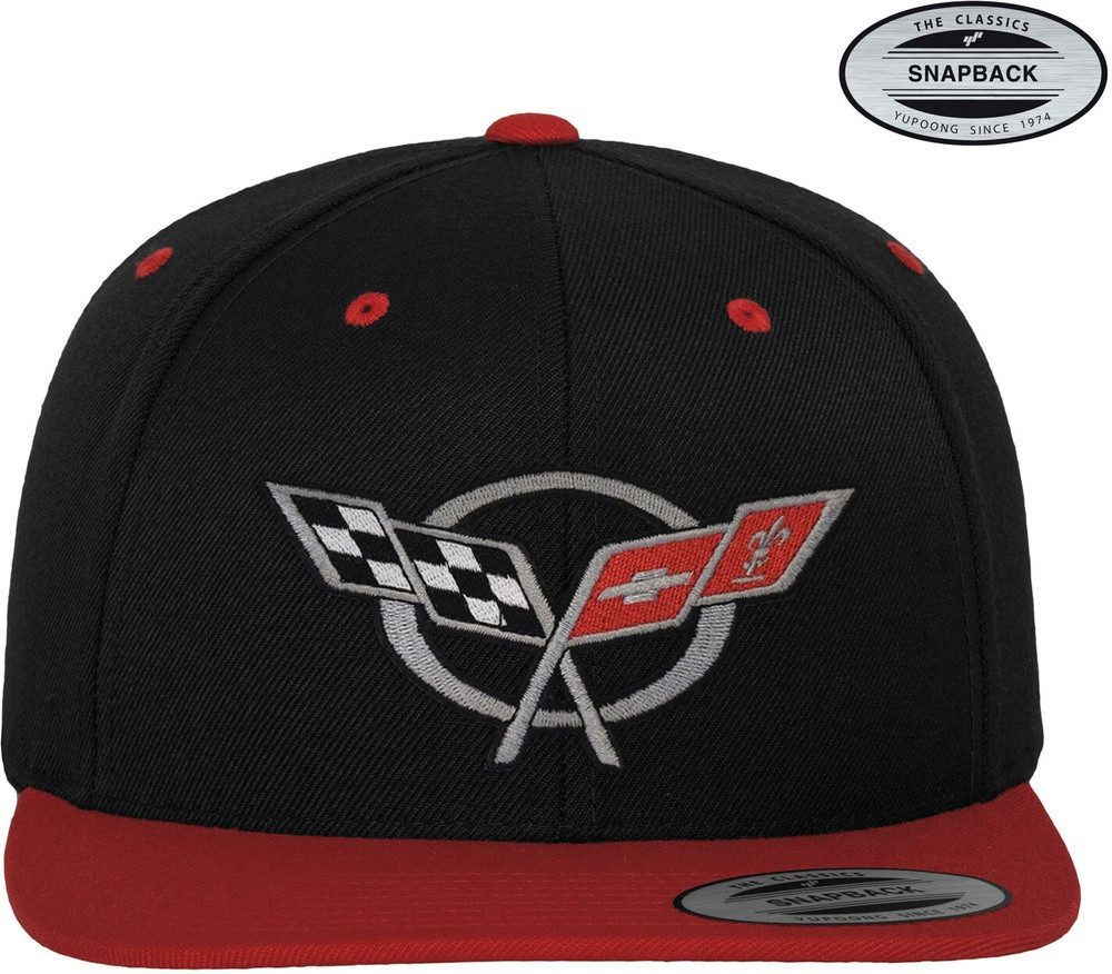 Corvette Snapback Cap C5 Flags Premium Snapback Cap