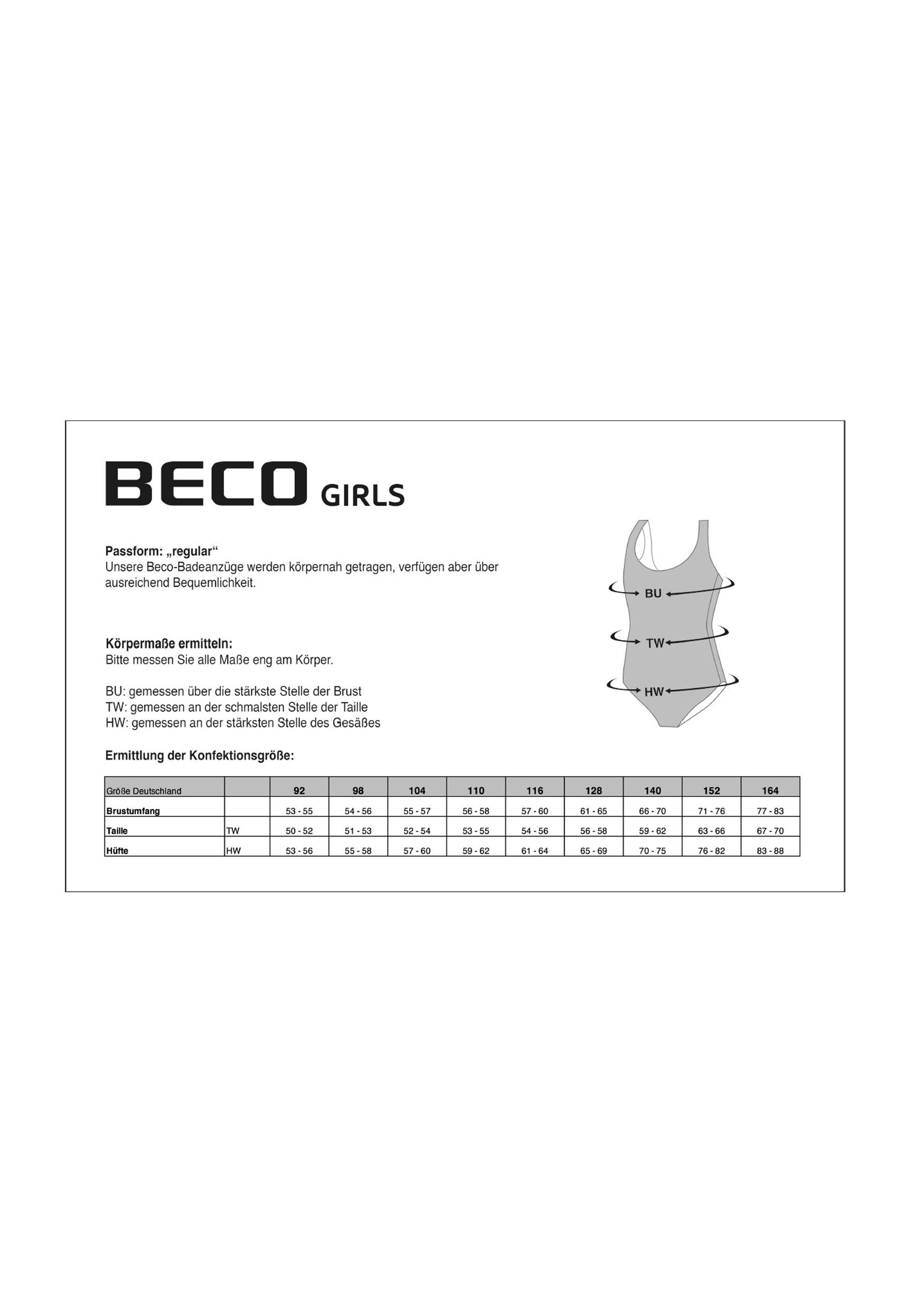 Beco Beermann Badeanzug BECO-SEALIFE® mit pink, 50+ grün UV-Schutz