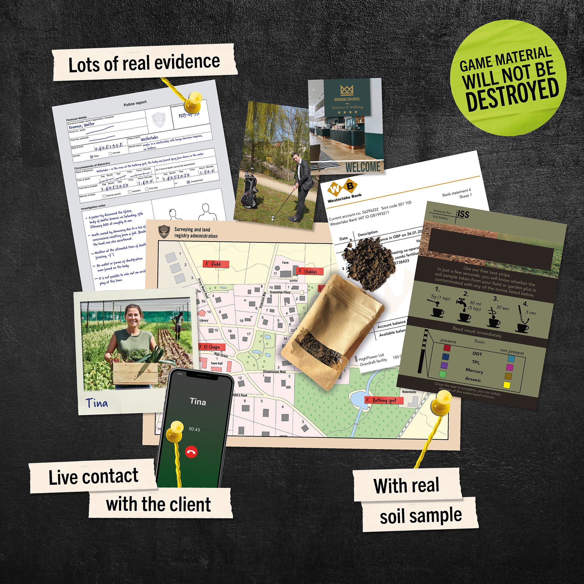 Hidden Games Spiel Green Poison, Gesellschaftsspiel, Detektivspiel, Familienspiel, Made in Germany