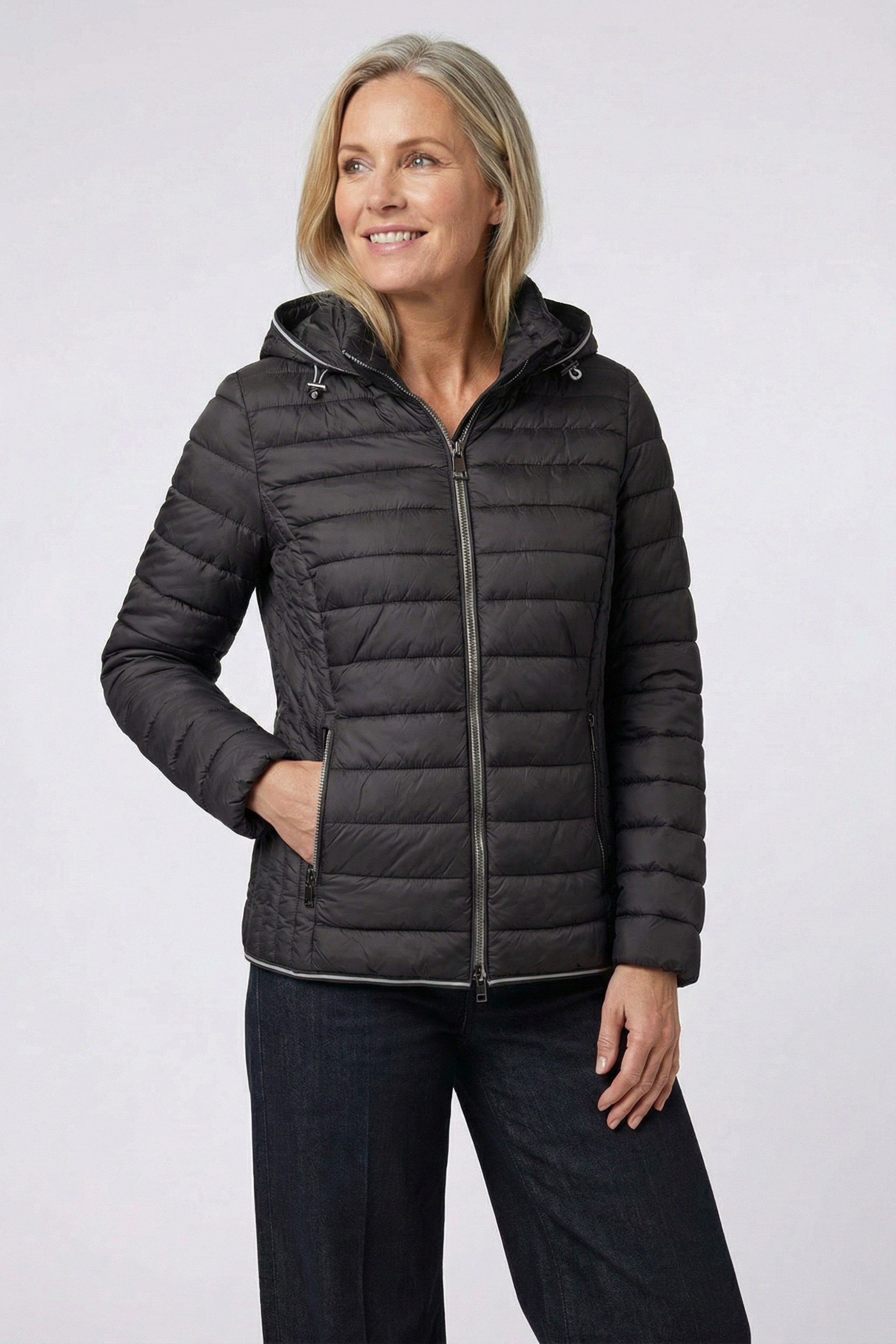 Barbara Lebek Steppjacke auch als Übergangsjacke für Damen mit Kapuze