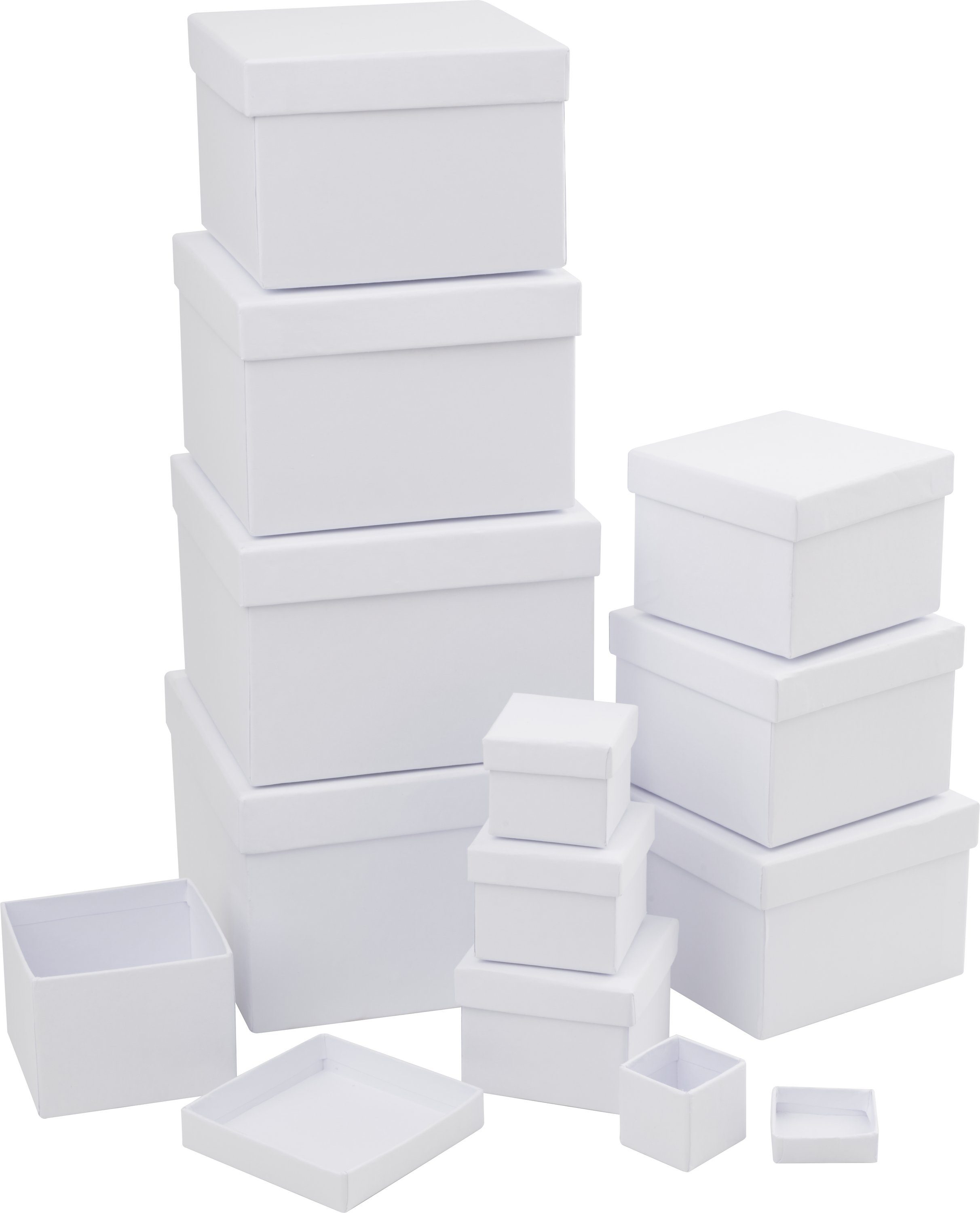 Aufbewahrungsdose Pappschachtel Quadrat Weiß