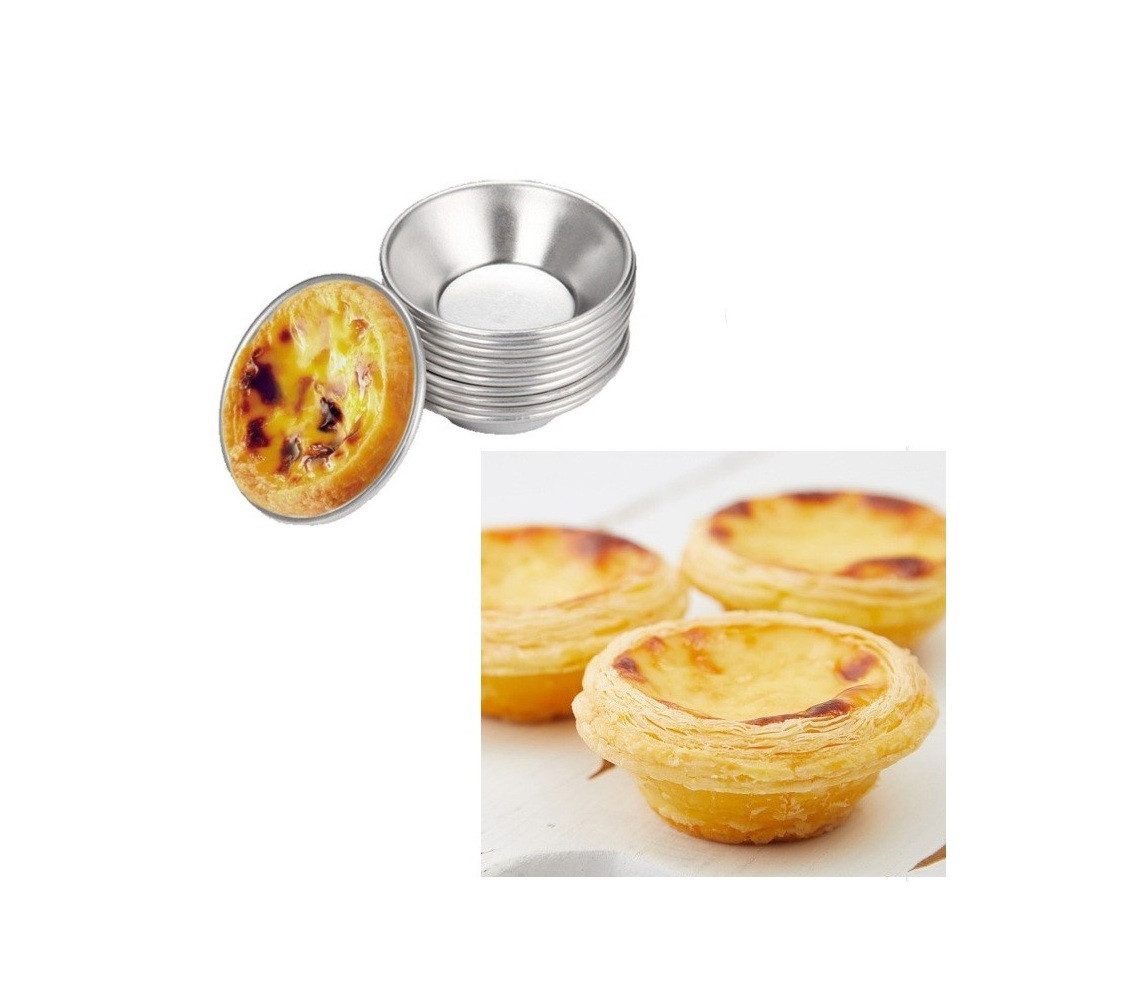 Schneider GmbH Backform 12 x für Tartelletes Petits Fours Eierkuchen Pudding Weißblech °40mm