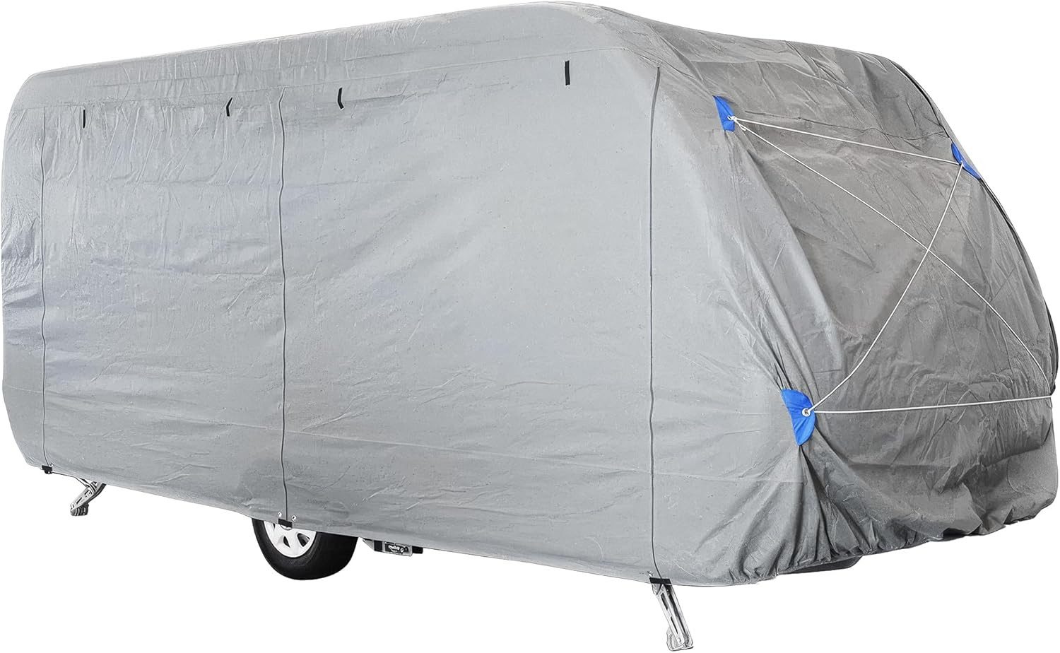 Blumixx Wohnwagenschutzhülle Wohnwagen Abdeckplane 670x250x220 Wasserdicht & UV-Beständig, Wasserdicht, UV-beständig, langelebig