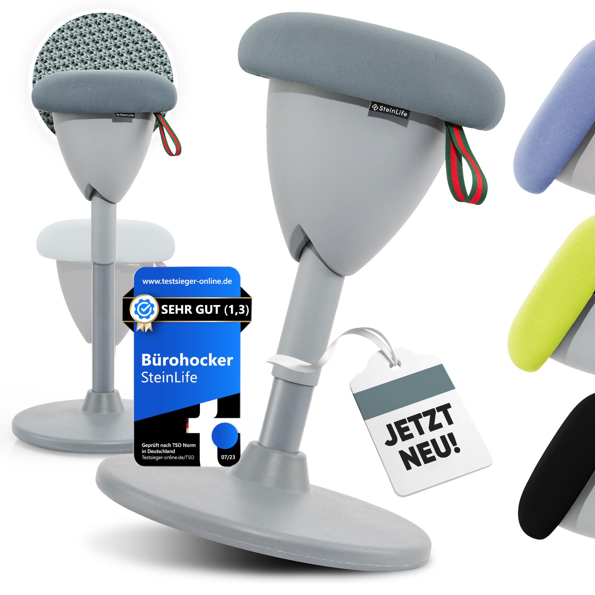 Steinlife Arbeitshocker Ergonomisch [TESTSIEGER] Bürohocker Höhenverstellba günstig online kaufen