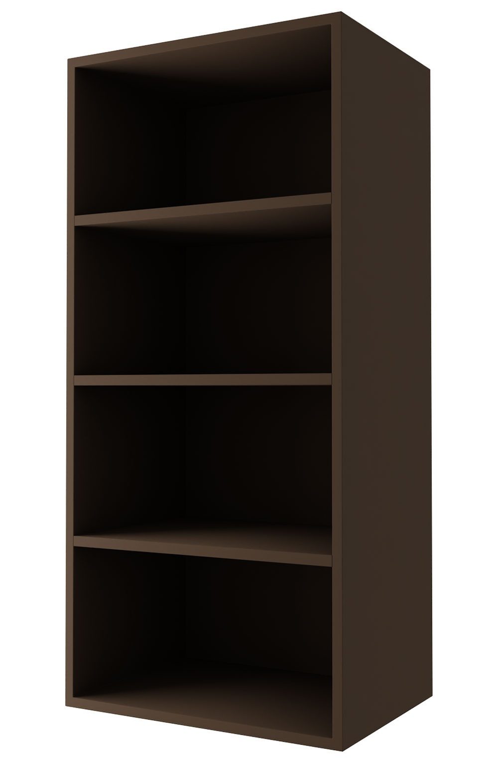 Feldmann-Wohnen Klapphängeschrank Kvantum (1-türig, innen 3 Einlegeböden, Türanschlag wechselbar, Soft-Close, 1-St., Fronten mit dekorativen Fräsungen und leicht abgerundeten Ecken) 45x32,5x96cm schwarz - weiß (Q-W4/45)