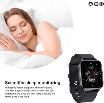 MicLee Smartwatch (1,69 Zoll, Android iOS), Bluetooth Anruf Fitness Tracker Sport Uhr IP68 Wasserdicht Armbanduhr