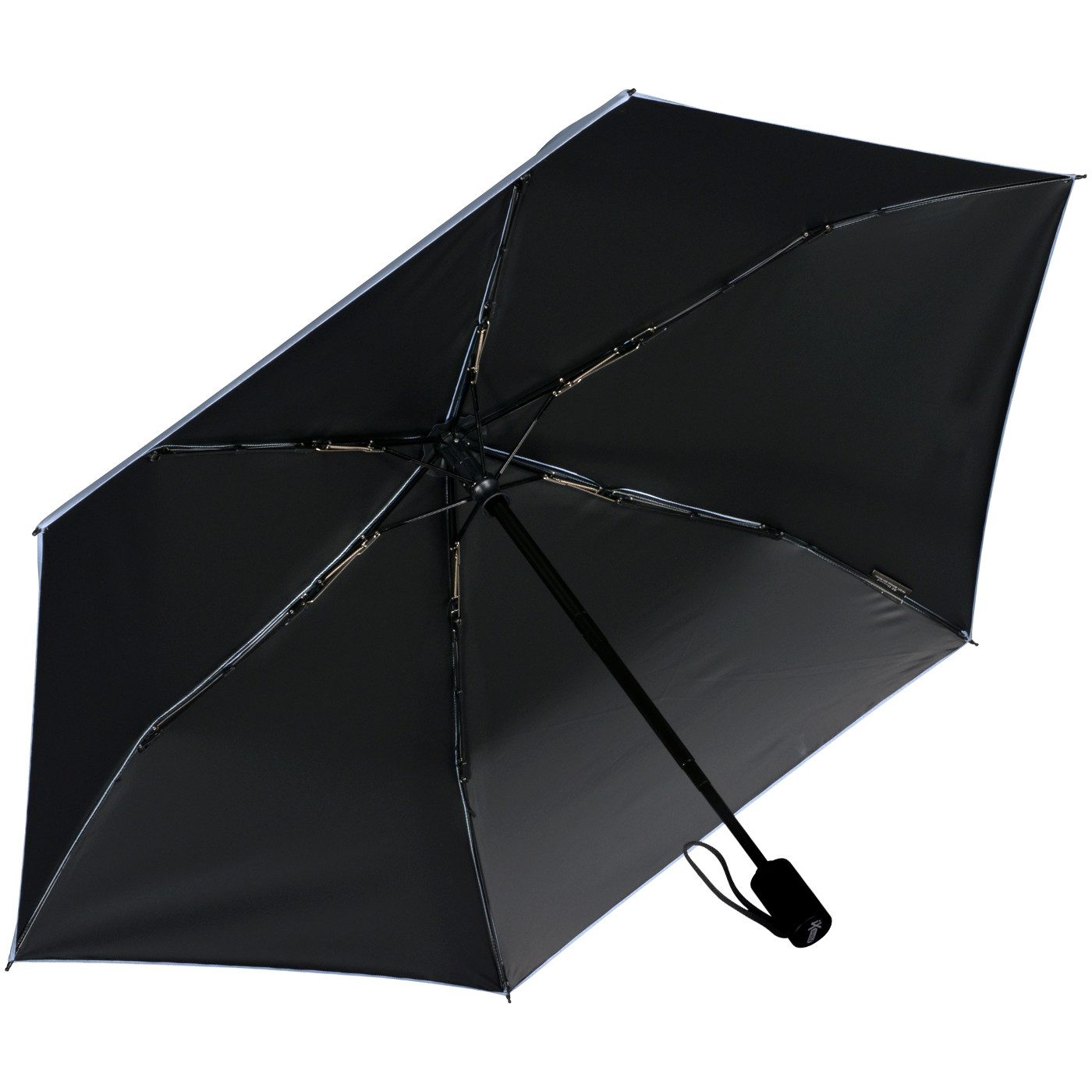 iX-brella Taschenregenschirm Sonnen-Regenschirm mit UPF 50+, UV-Hitze-Schutz, für Damen, mit Auf-Zu-Automatik, innen schwarz – Bild 5 von 5