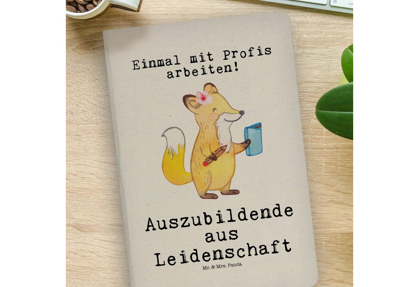 Thumbnail - Mr. & Mrs. Panda Notizbuch Auszubildende Leidenschaft - Transparent - Geschenk, Abschlussprüfung Mr. & Mrs. Panda, Premi...