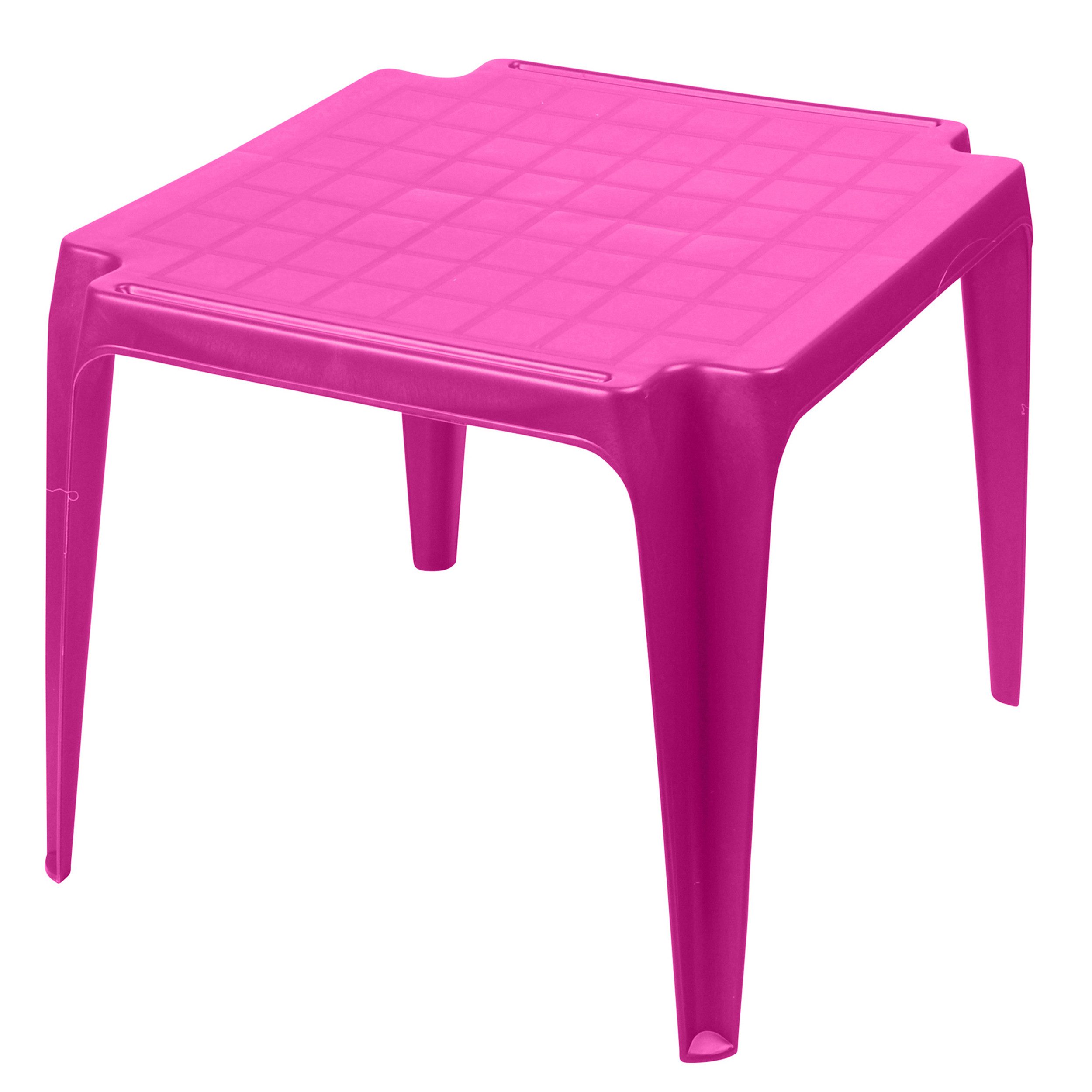 Annastore Kindertisch Kindertisch aus Kunststoff Gartentisch Kindergartentisch, Wetterfest, H 44,5 cm