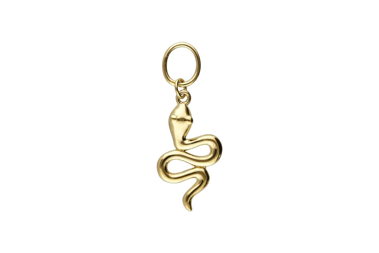 Piercing-Set 18 Karat Gold Anhänger für Clicker SCHLANGE