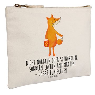 Mr. & Mrs. Panda Kosmetiktasche Fuchs Laterne - Weiß - Geschenk, Makeup, selbstbewusst, Füchse, Later (1-tlg)