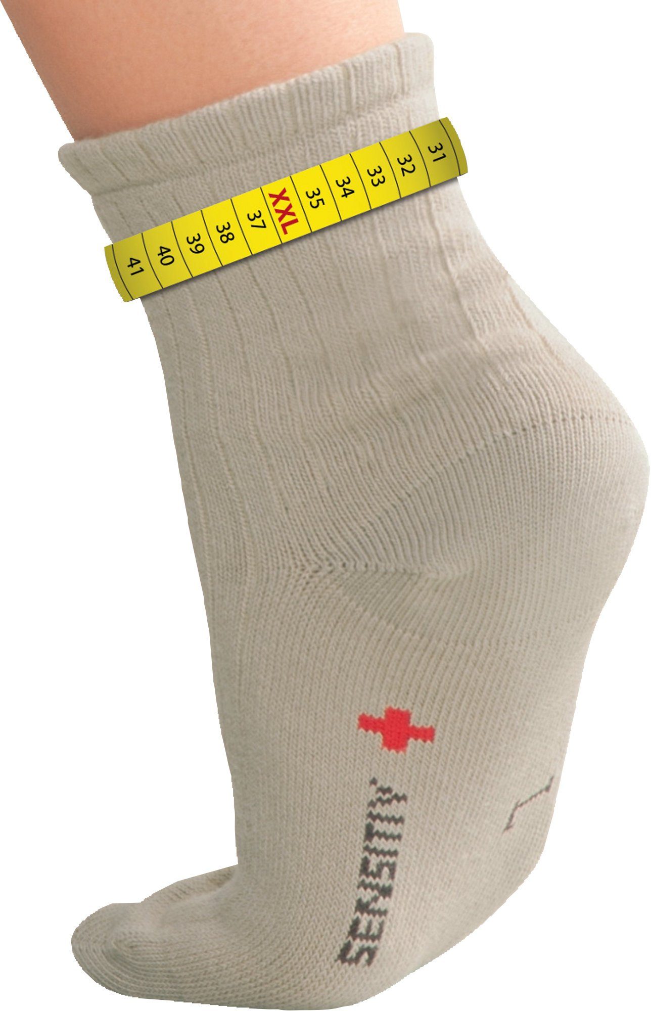 Uni 1 Socken Paar Unisex-Big-Sensitiv Fußgut beige Socken