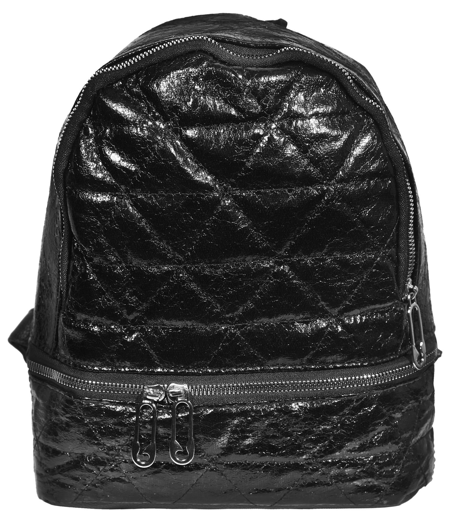 Cham Cham Rucksack Ranya Metallic Tasche Schwarz aus (einzeln) Lederimitat Tragetasche