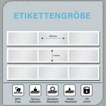 Phomemo Beschriftungsband D30 Beschriftungsband, Professtionell 3er-Packung Elegante Silbere Etiketten