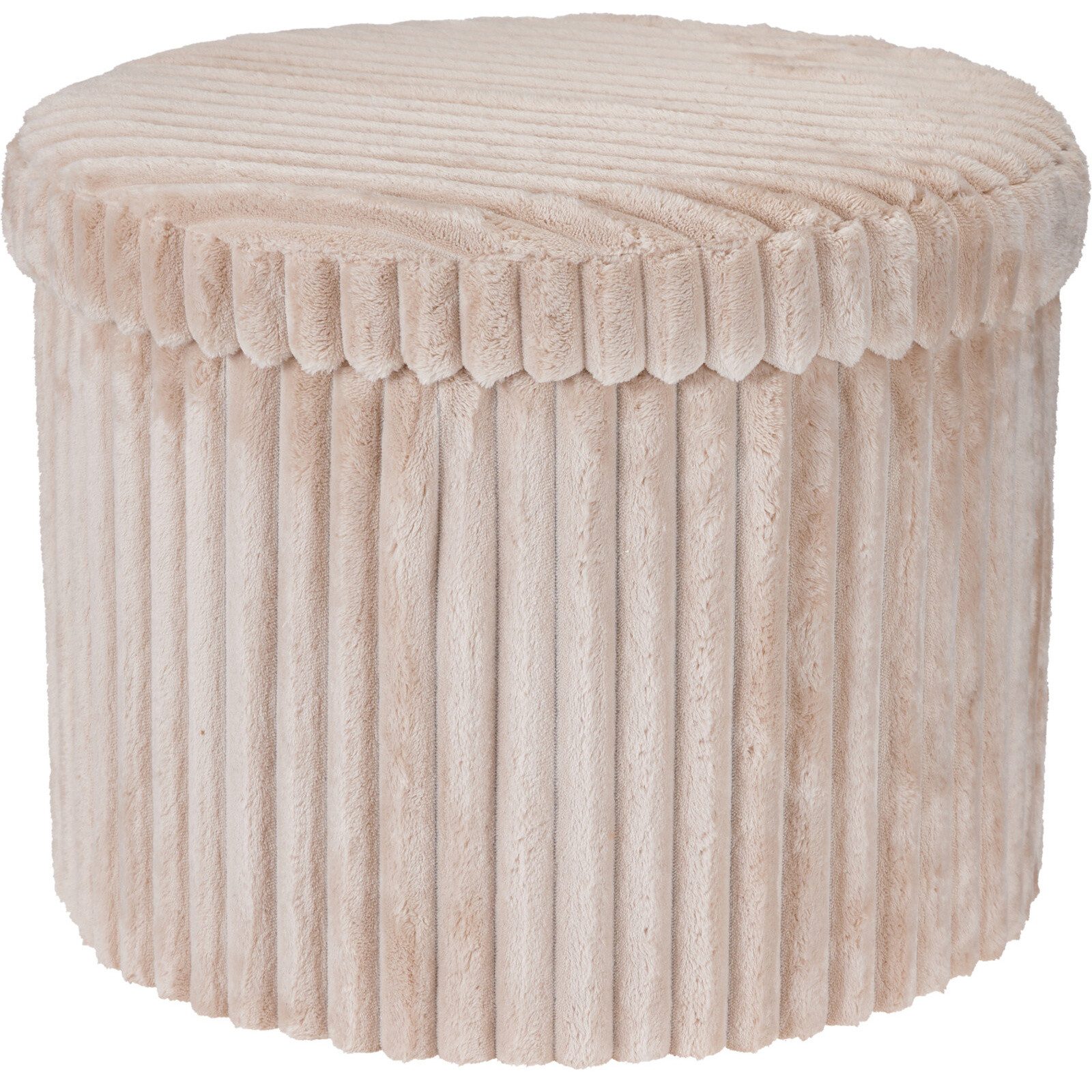 Storage solutions Polsterhocker Runde Pouf mit Stauraum, faltbar, Ø 52 cm x 38,5 cm