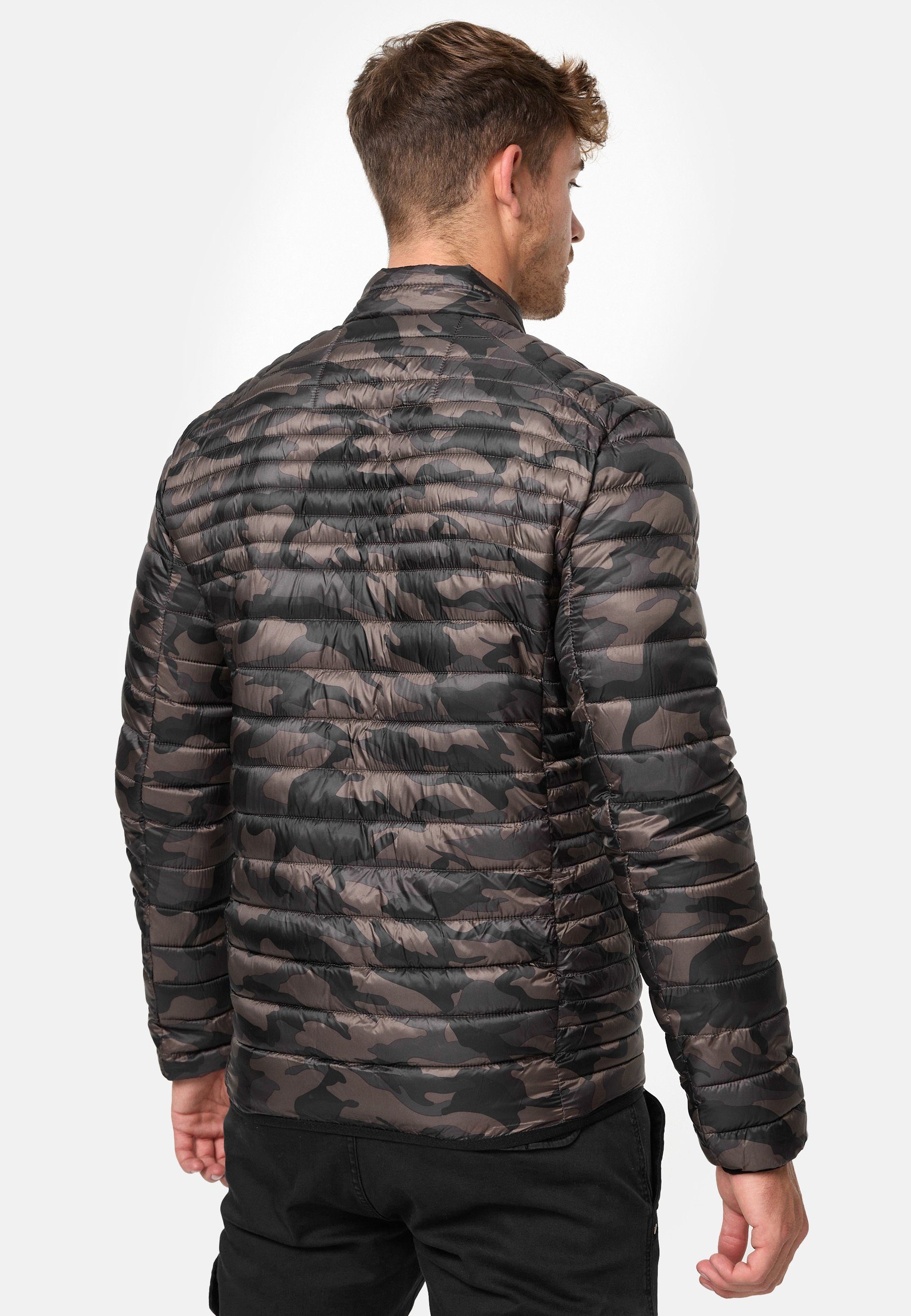 Indicode Steppjacke Herren Islington Herrenjacke Daunen-Optik Steppjacke mit Stehkragen