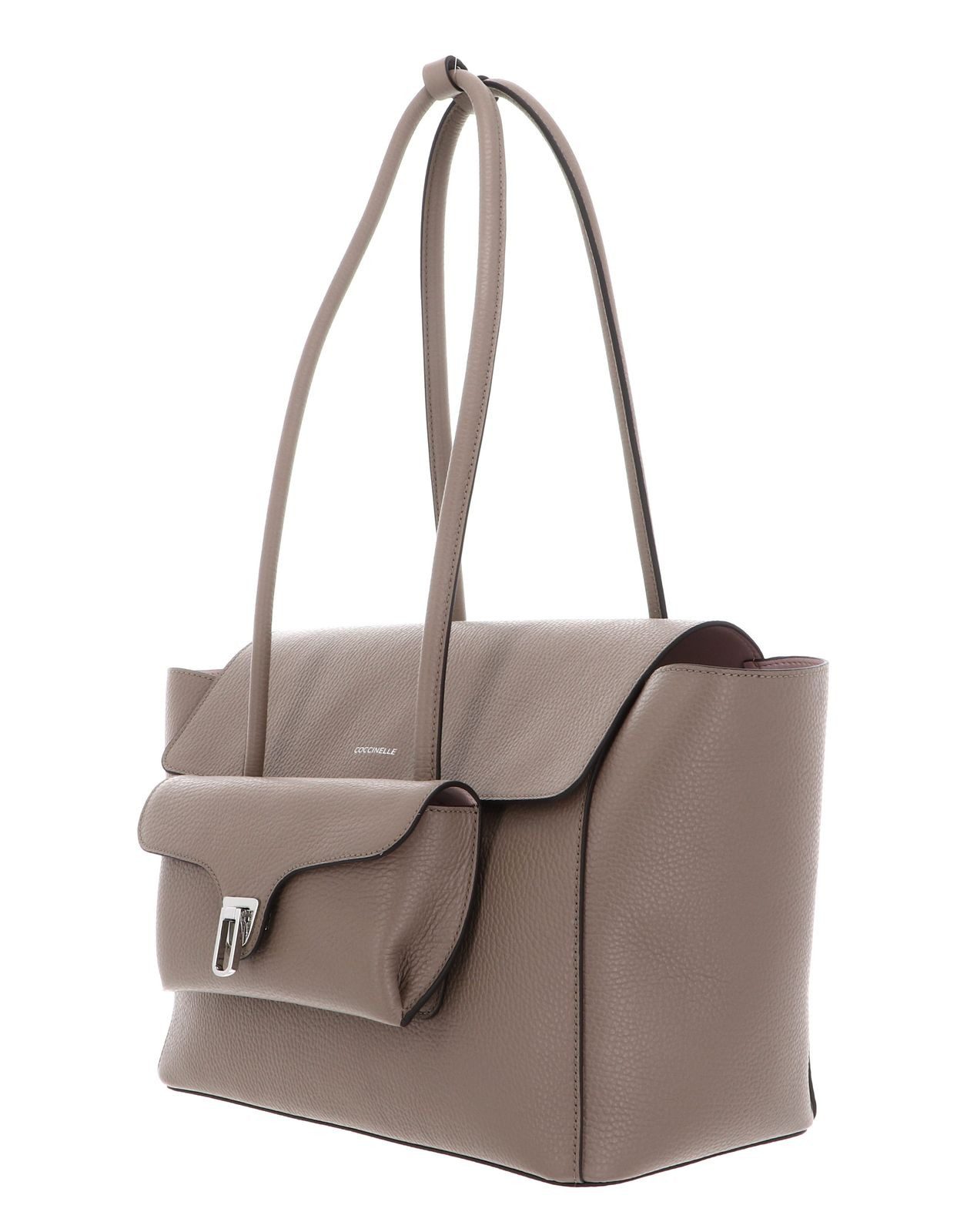COCCINELLE Shopper Grained Leather Handbag (Set, 2-tlg), aus echtem Rindsleder