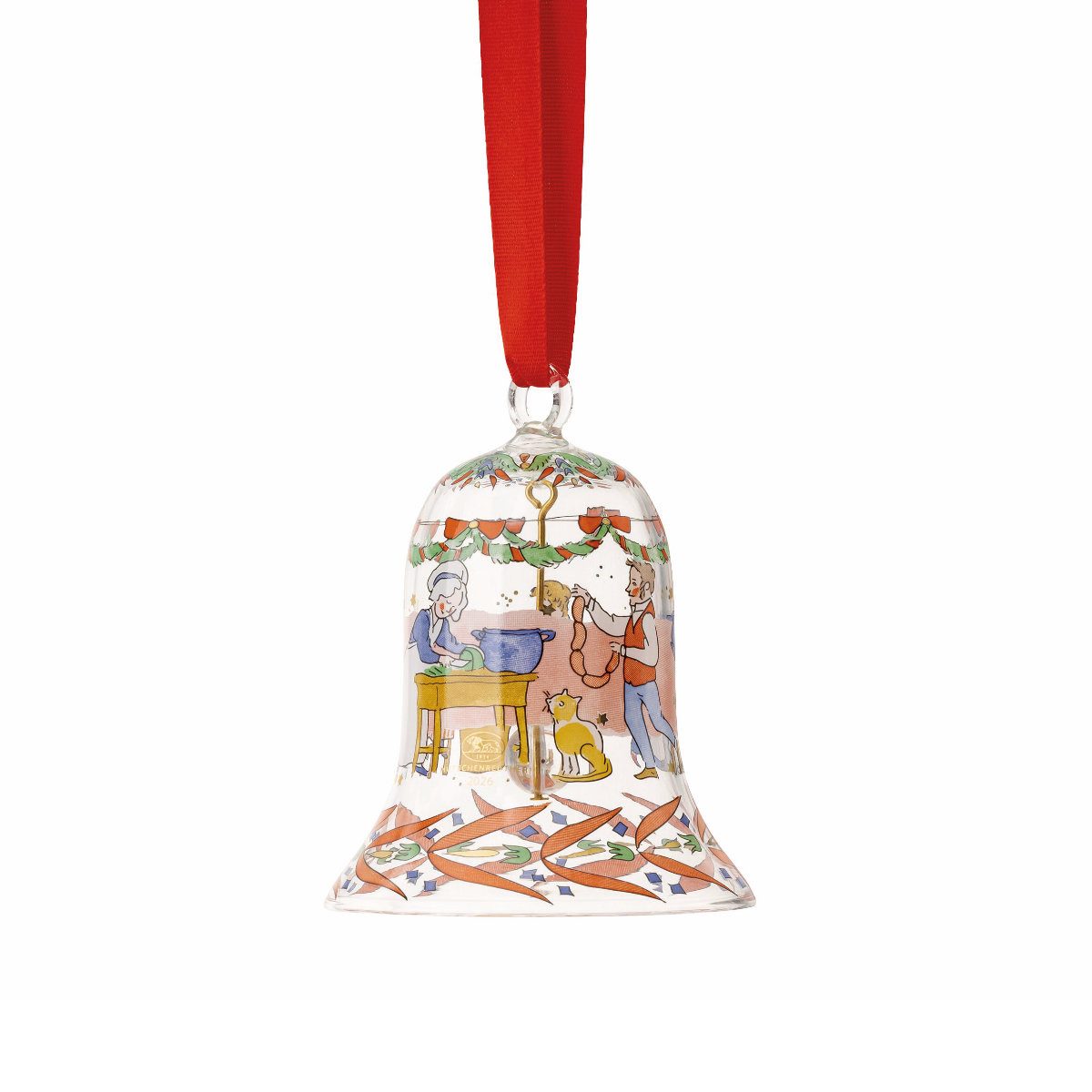 Hutschenreuther Christbaumschmuck Jahresartikel Weihnachten 2026 Weihnachtsgeschirr, Jahresglocke, Weihnachtsglocke, Christbaumglocke 7 cm