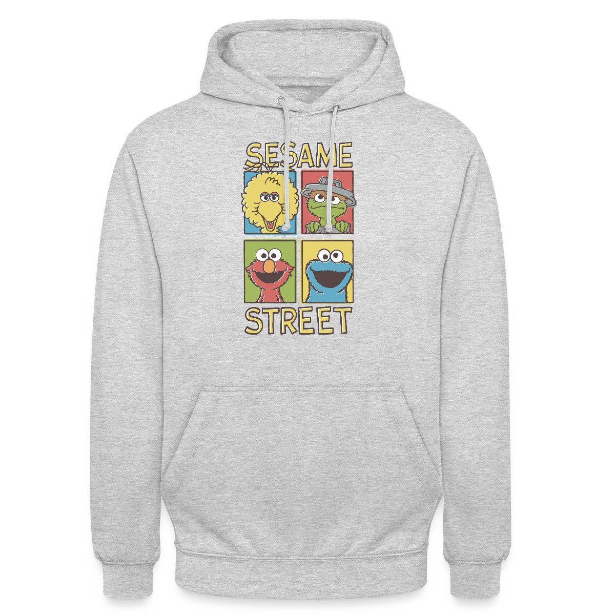 Hoodie Sesamstraße Bibo, Oscar, Elmo, Krümelmonster Unisex Hoodie