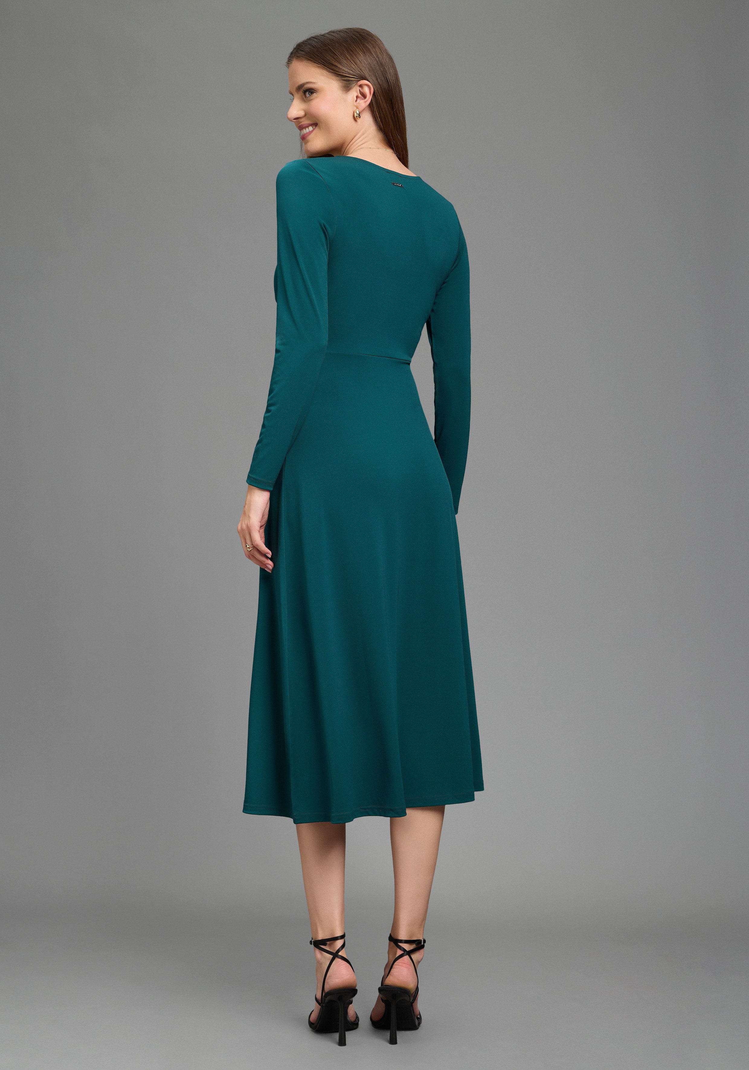 Laura Scott Jerseykleid aus elastischem Jersey-Material, figurbetonte Passform, wadenlang
