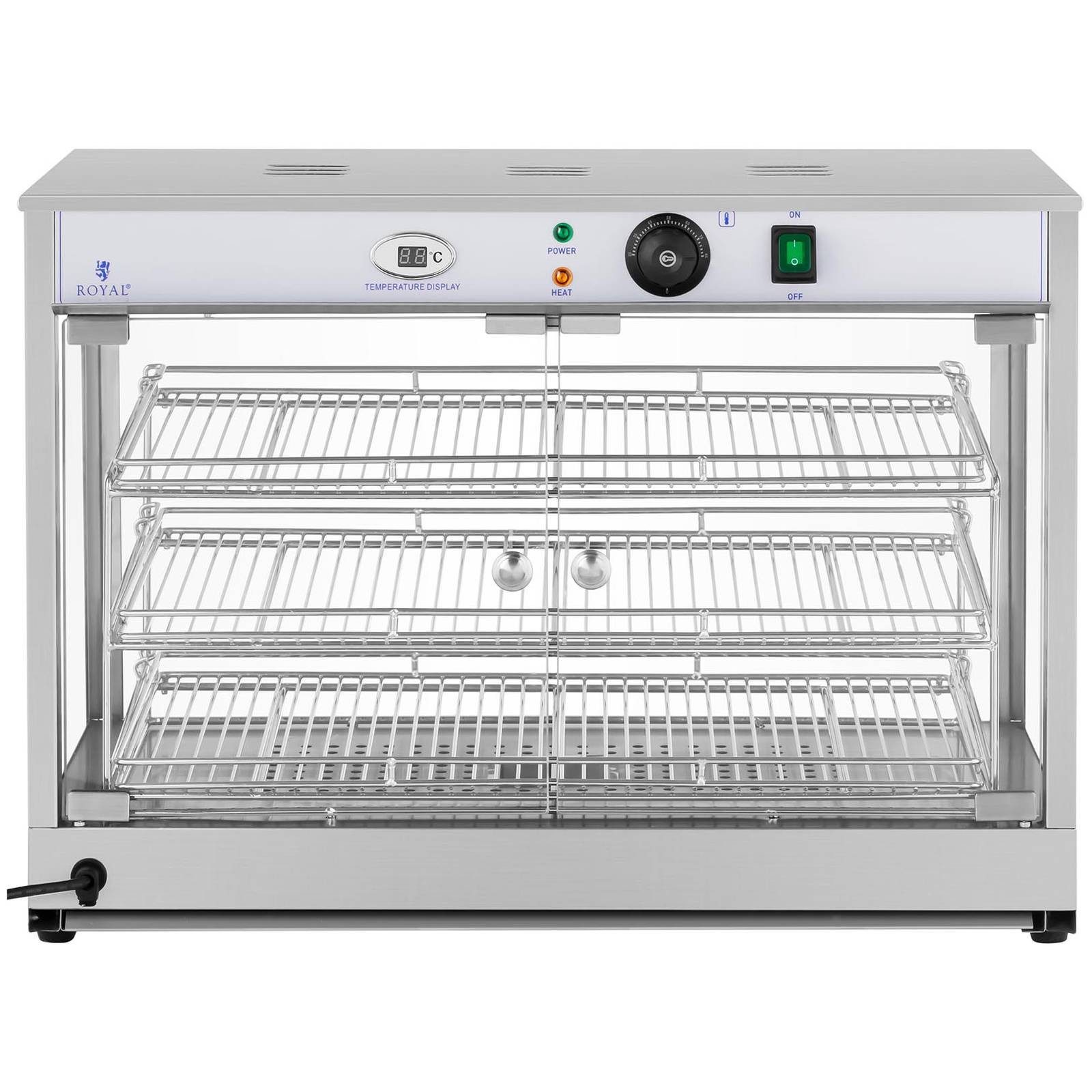 Royal Catering Speisenwärmer Aufsatzvitrine Heiße Theke Warmhaltevitrine Wärmevitrine