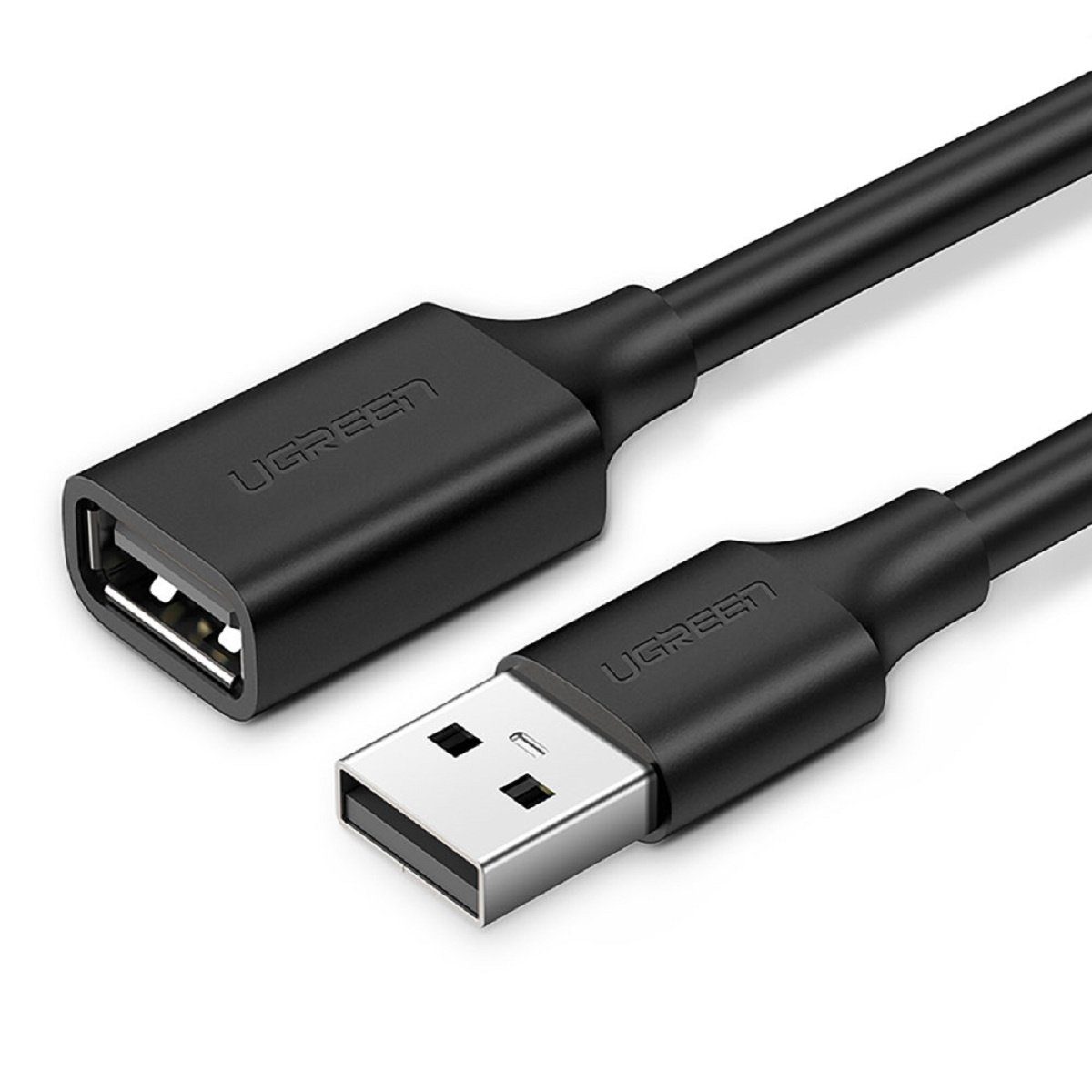 UGREEN Verlängerungskabel Universalkabel USB 2.0 Adapter 0,5m Schwarz USB-Kabel, (50 cm)