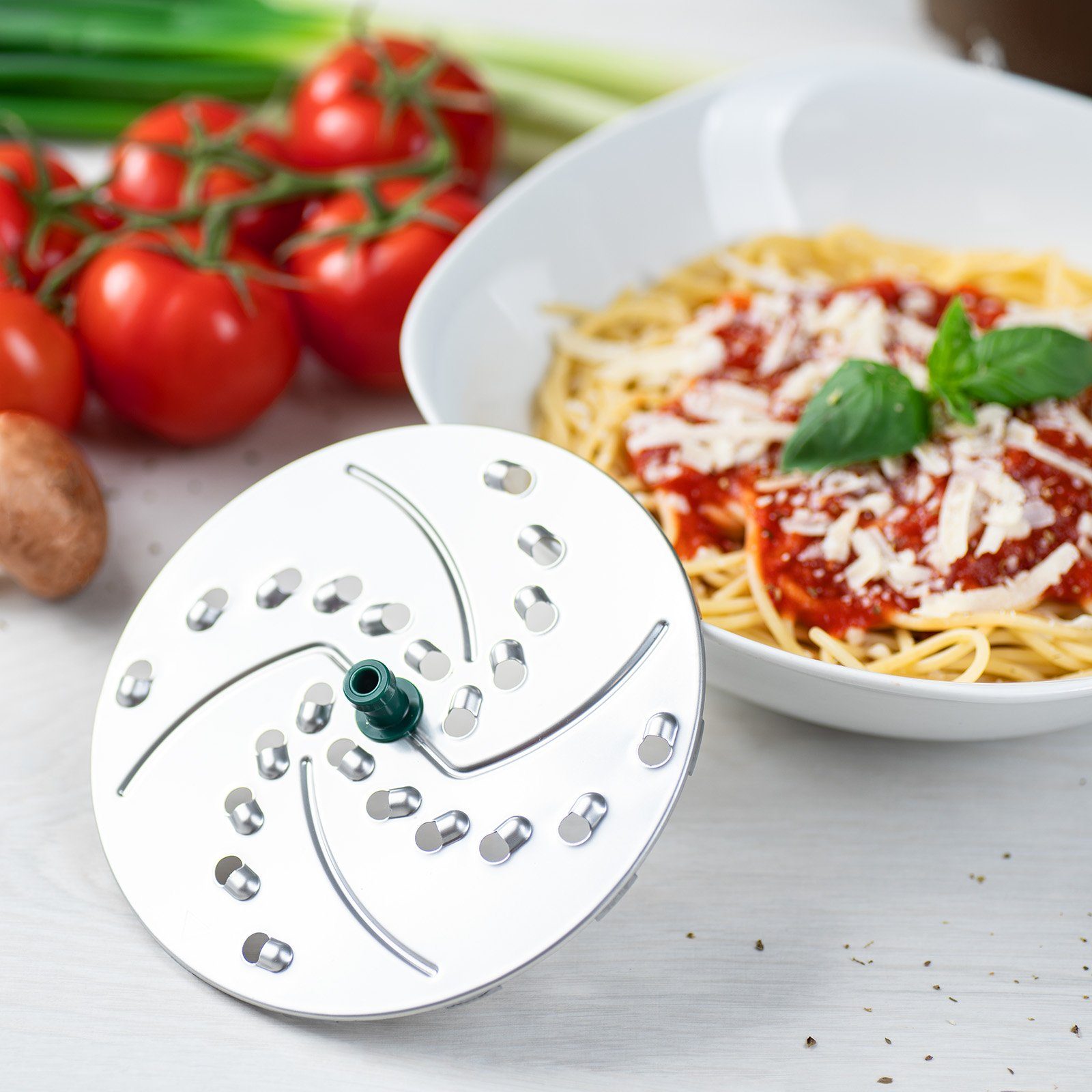Genius Gemüseschneider Nicer Dicer Pegasus Messer-Einsätze 4-teilig, fein Schneiden, grob Reiben