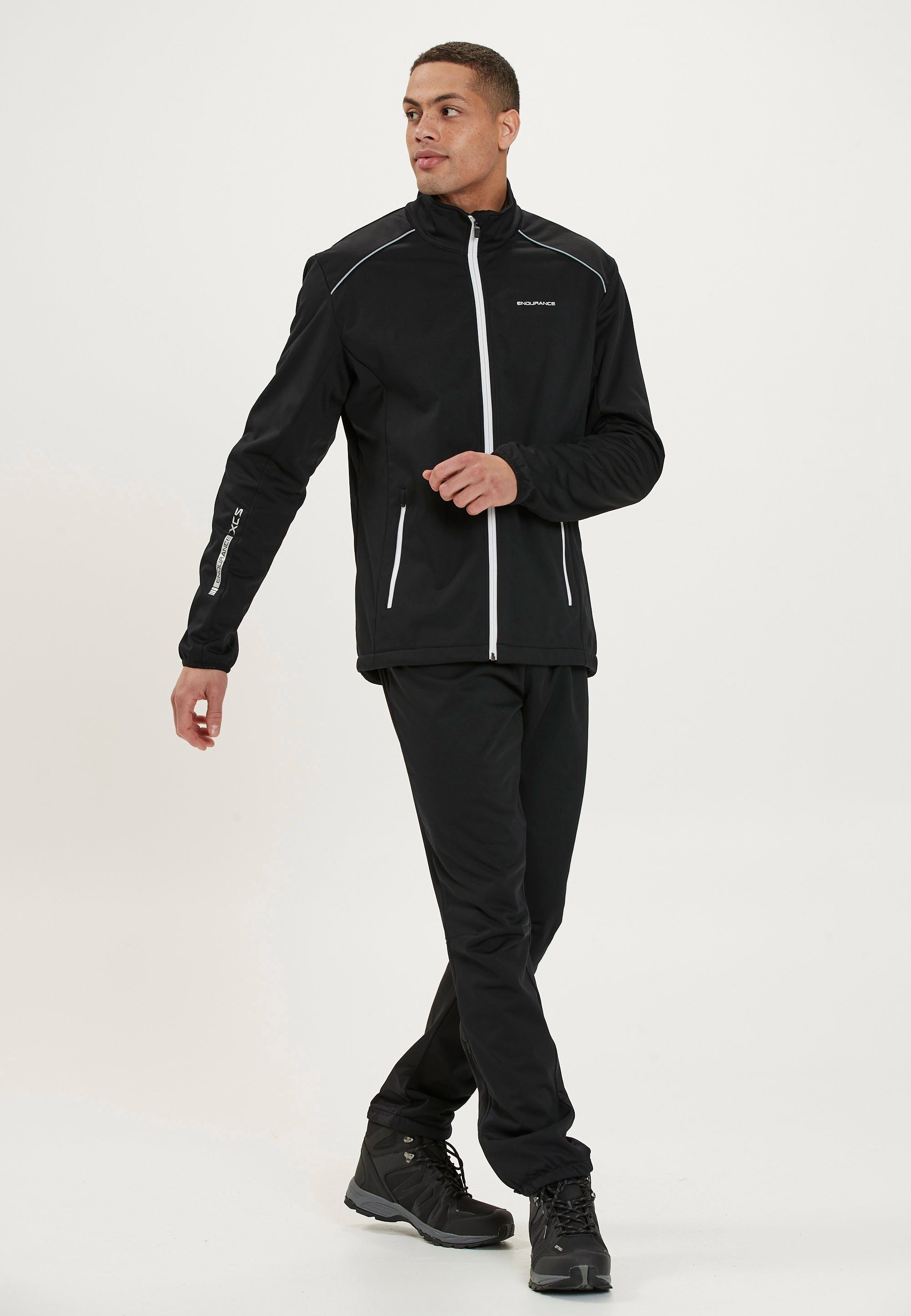 Funktion winddichter Softshelljacke -und ENDURANCE mit Naval schwarz wasser